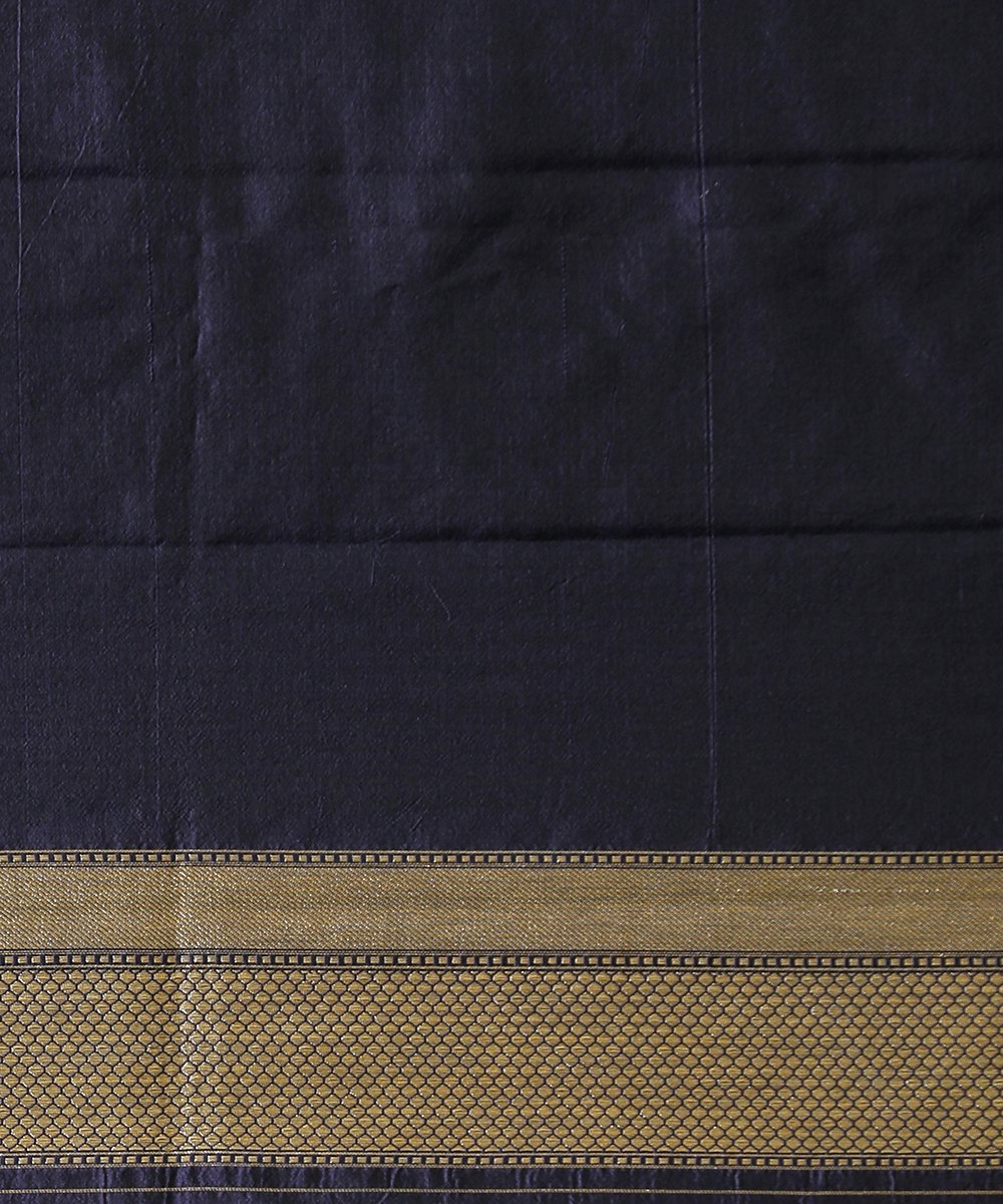 Handloom_Navy_Blue_Banarasi_Saree_with_Jamdani_Weave_and_Aada_Bel_WeaverStory_05
