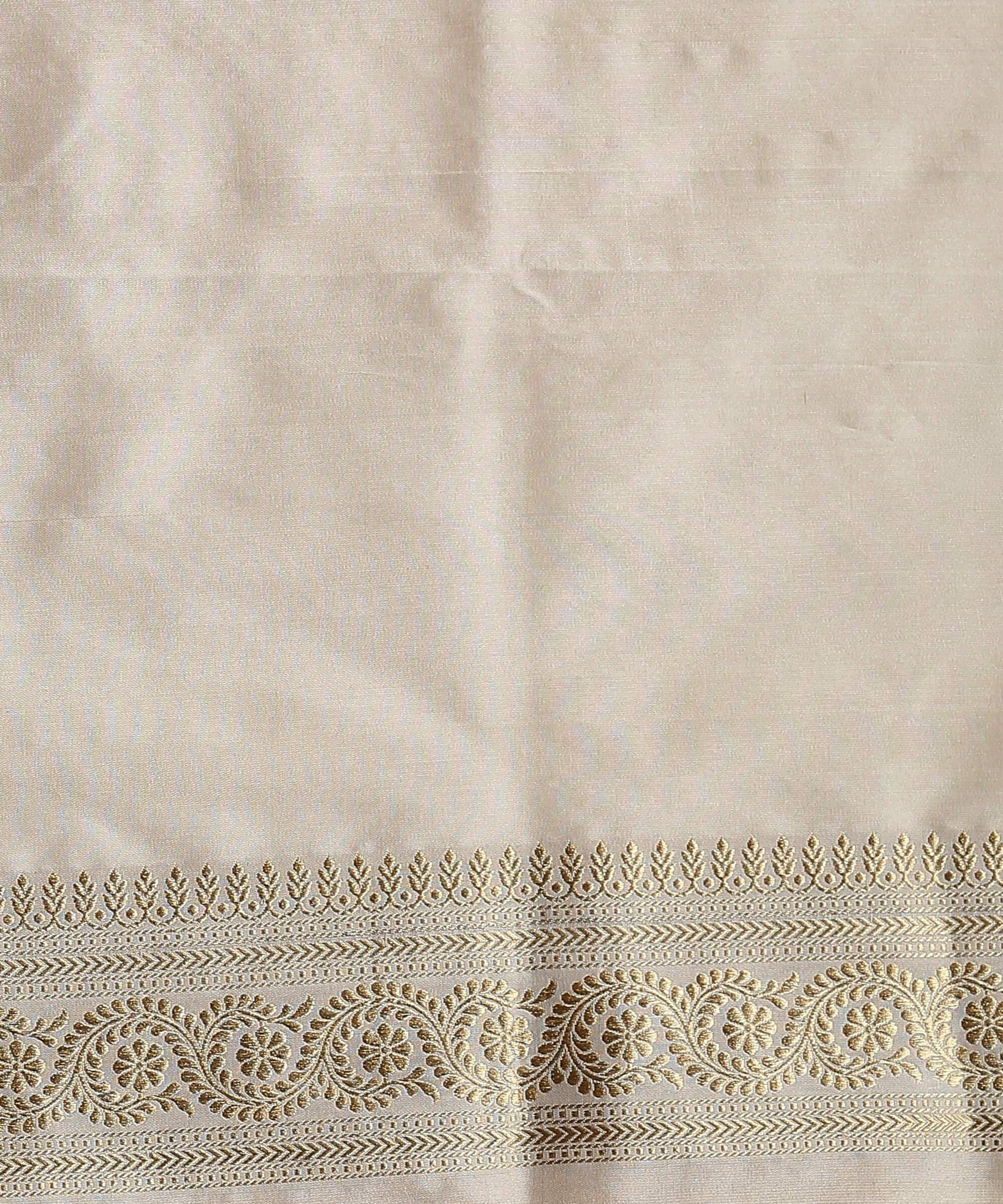Handloom_Offwhite_And_Gold_Kadhwa_Booti_Saree_WeaverStory_05