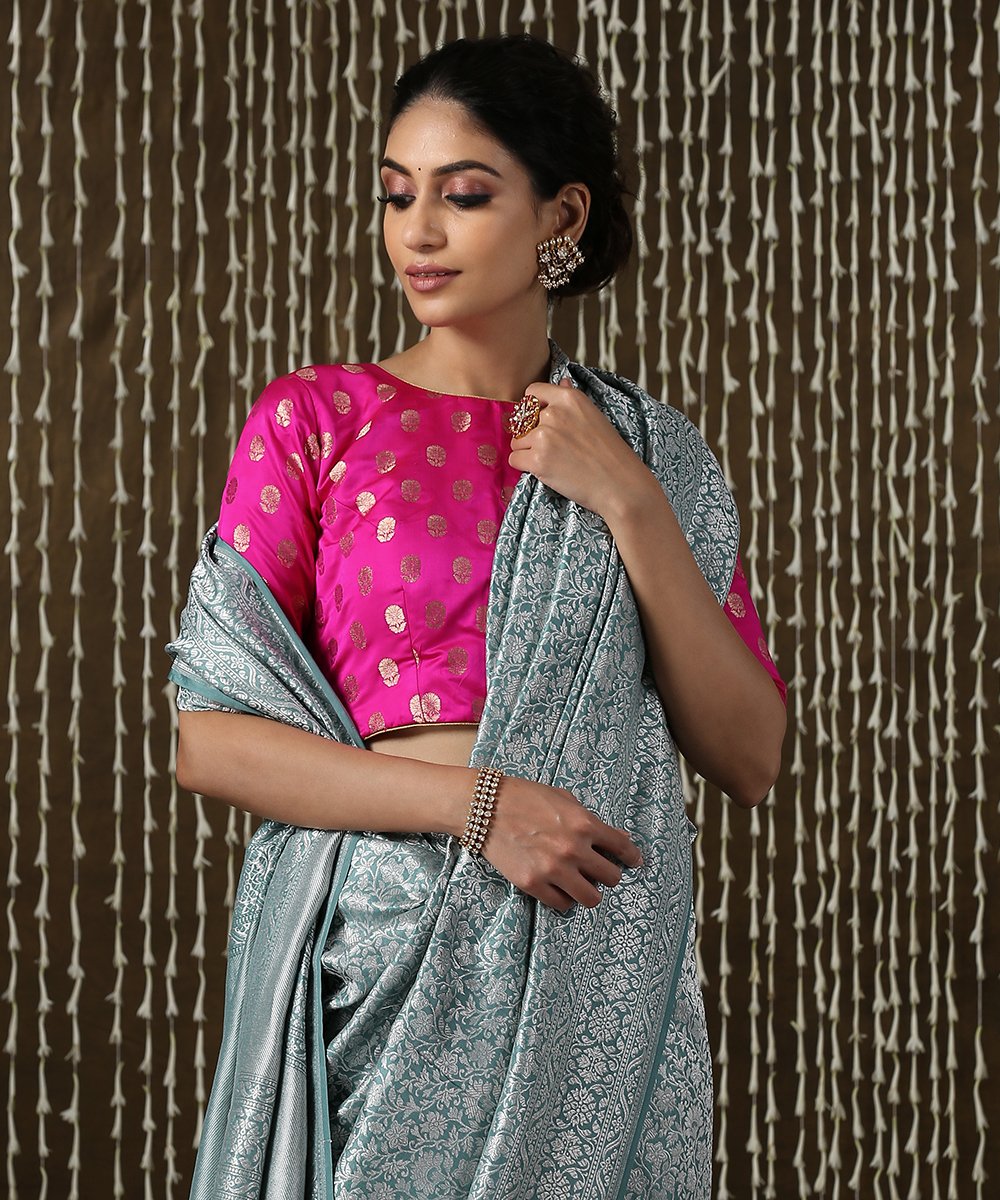 Handloom_Pigeon_Blue_Kimkhab_Banarasi_Brocade_Saree_With_Silver_Zari_WeaverStory_01