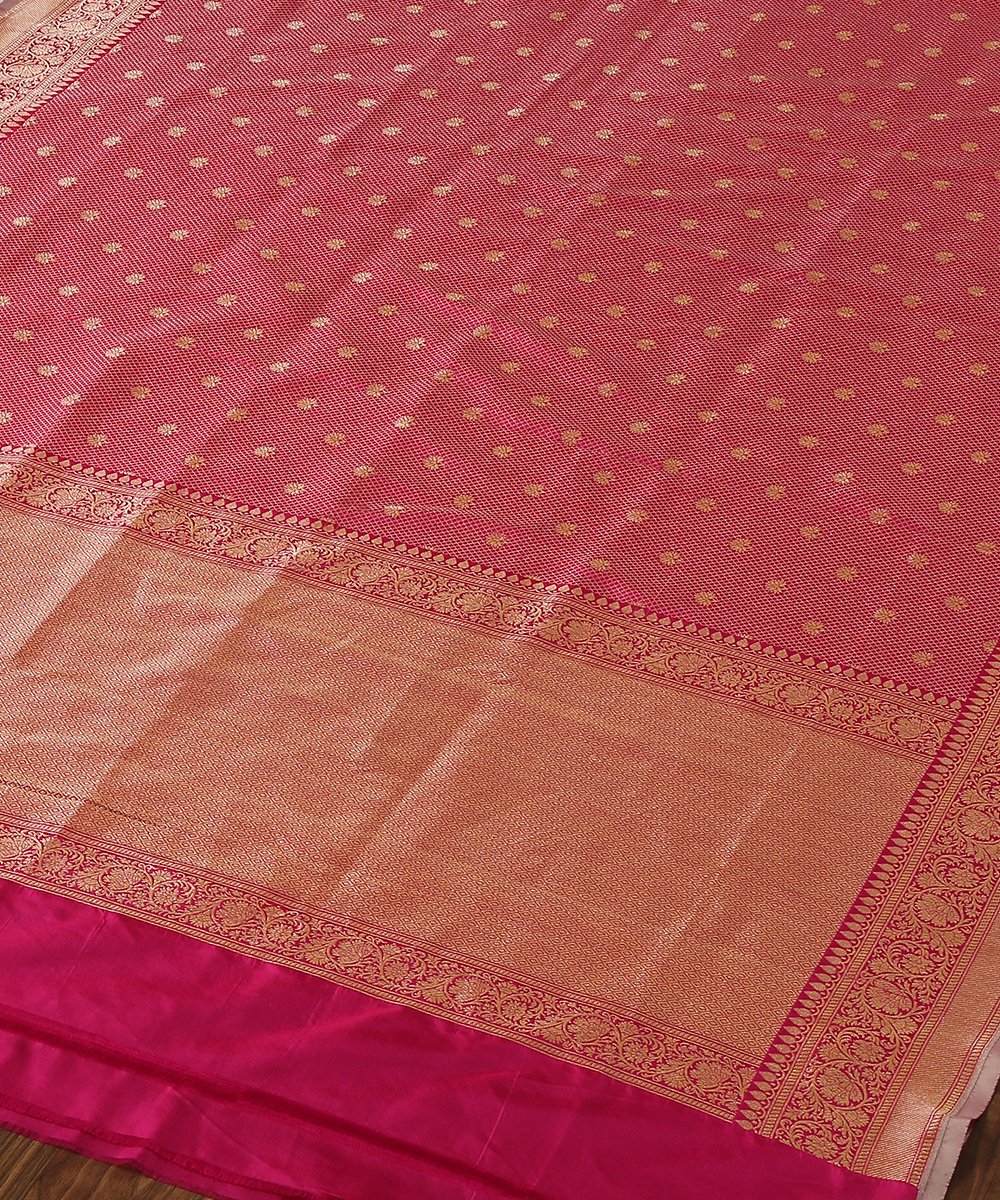 Handloom_Pink_Banarasi_Dupatta_with_Zari_Tanchoi_and_Bootidar_Design_WeaverStory_03