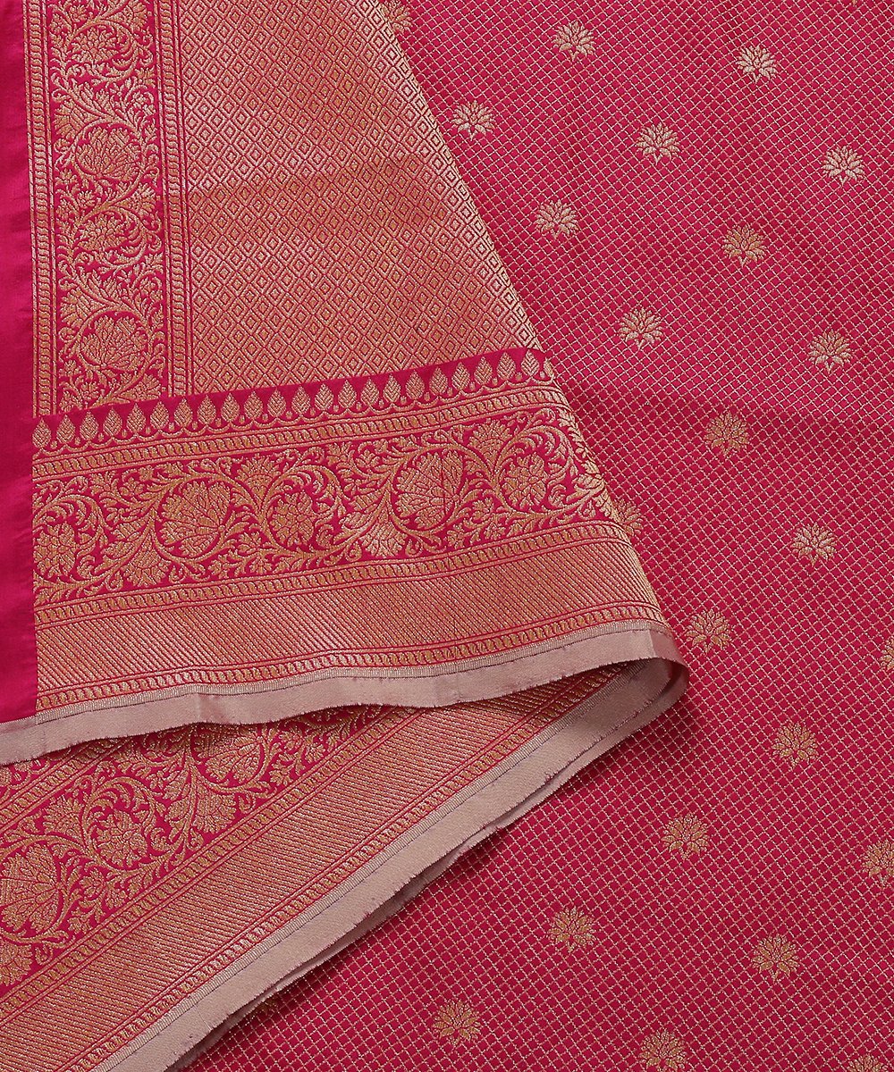 Handloom_Pink_Banarasi_Dupatta_with_Zari_Tanchoi_and_Bootidar_Design_WeaverStory_04