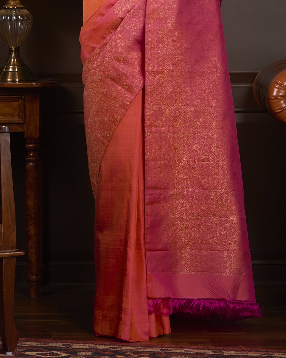 Handloom_Pink_Kanjivaram_Pure_Silk_Saree_With_All_Over_Zari_Brocade_WeaverStory_04