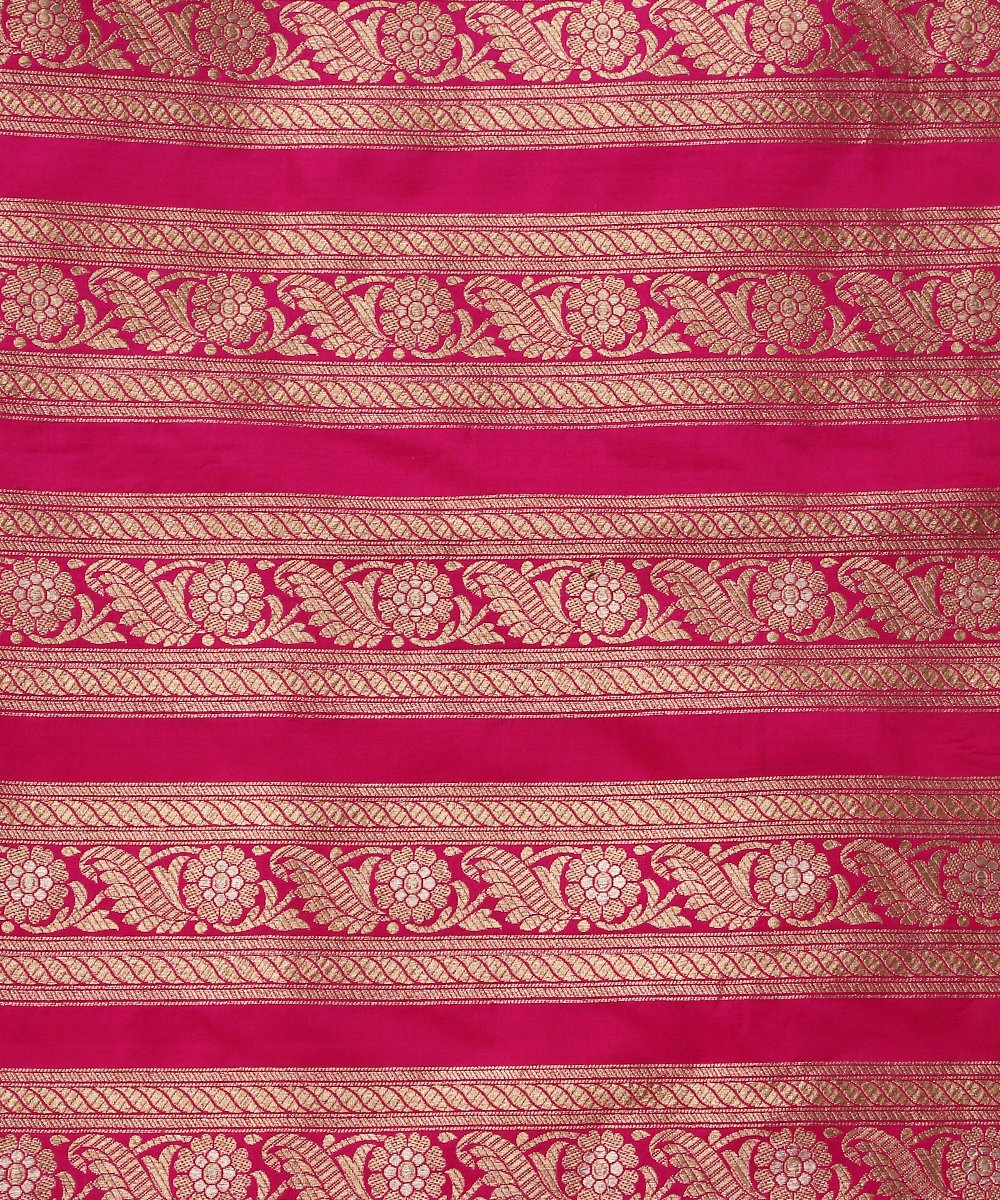 Handloom_Pink_Katan_Silk_Banarasi_Lehenga_With_Gold_Silver_Zari_WeaverStory_05