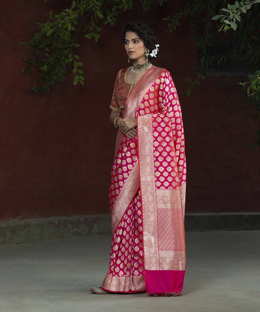Handloom_Pink_Katan_Silk_Cutwork_Banarasi_Saree_with_Paisley_Boota_WeaverStory_02