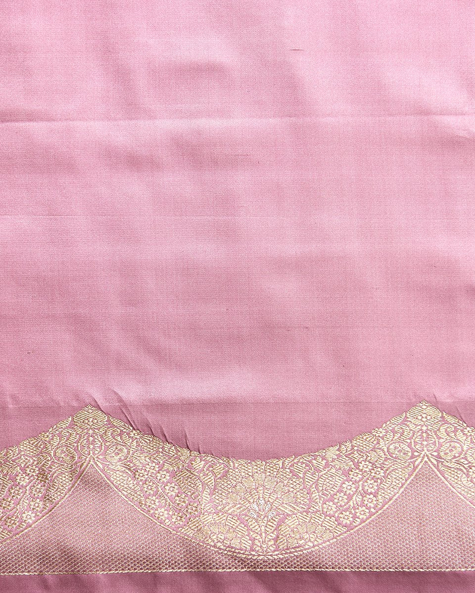 Handloom_Pink_Plain_Satin_Saree_With_Scalloped_Zari_Border_WeaverStory_05