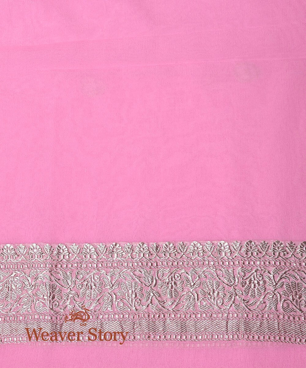 Handloom_Banarasi_Georgette_Saree_in_Pink_with_Silver_Zari_WeaverStory_05