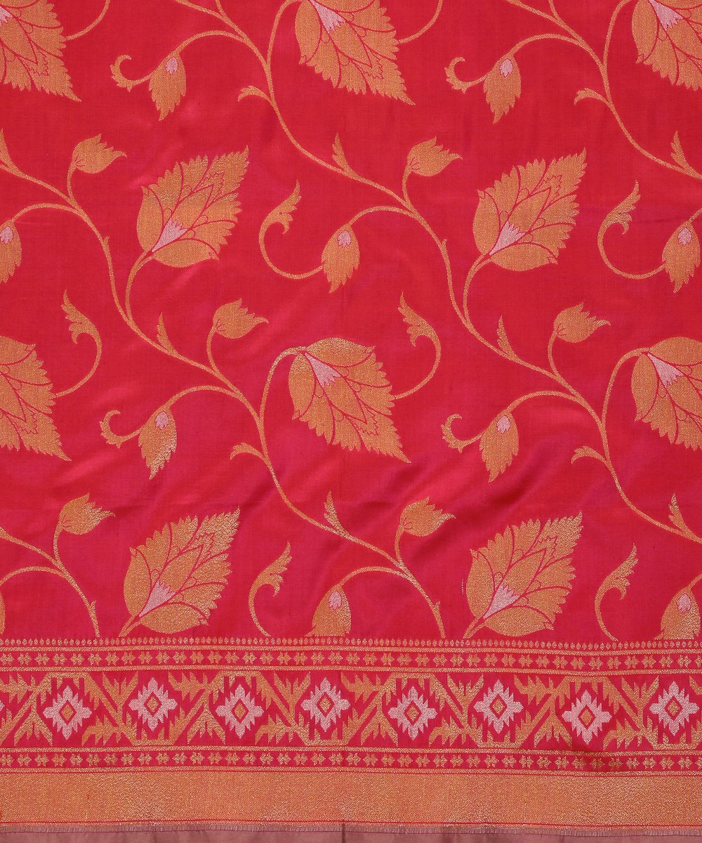 Handloom_Pink_Pure_Katan_Silk_Jamdani_Banarasi_Dupatta_WeaverStory_03