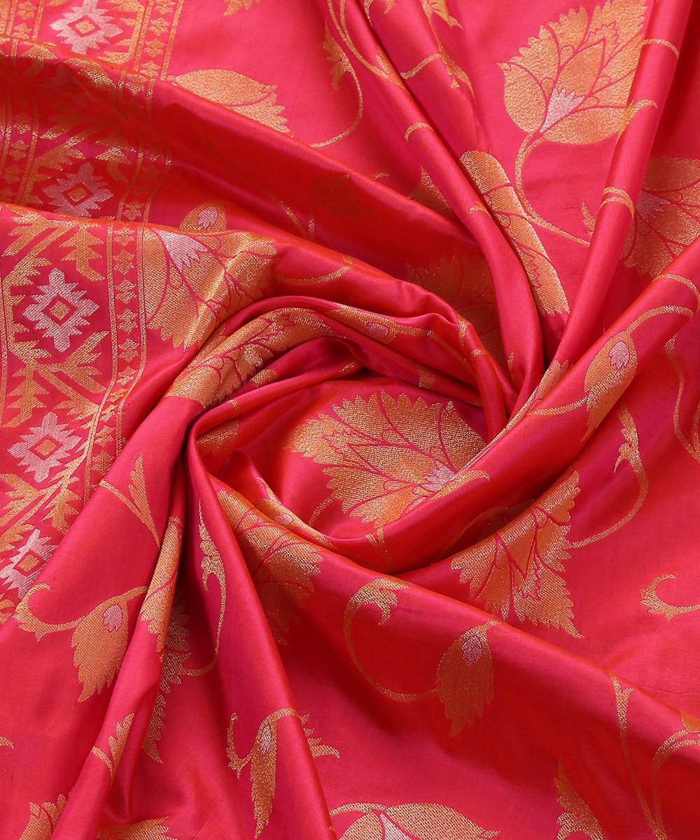 Handloom_Pink_Pure_Katan_Silk_Jamdani_Banarasi_Dupatta_WeaverStory_06