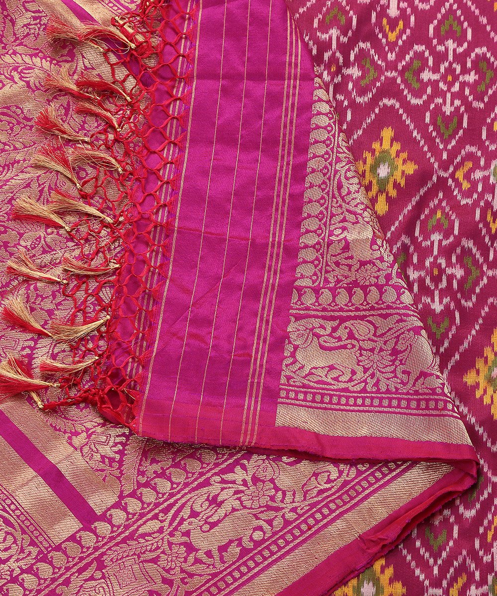 Handloom_Plum_Pure_Silk_Ashawali_Patola_Dupatta_with_Shikargah_Border_WeaverStory_04