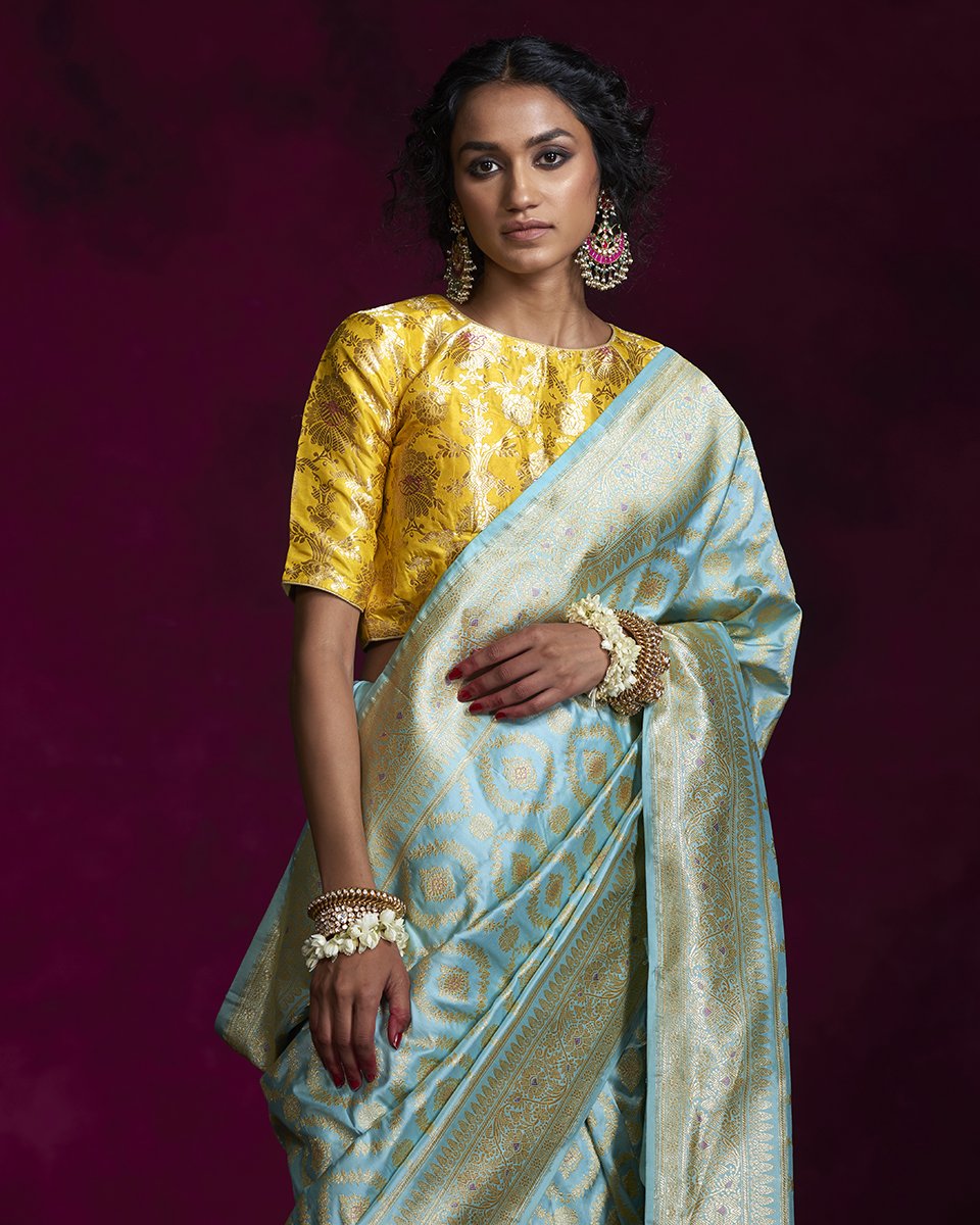 Handloom_Powder_Blue_Katan_Silk_Banarasi_Saree_With_Meenakari_and_Jangla_Design_WeaverStory_01