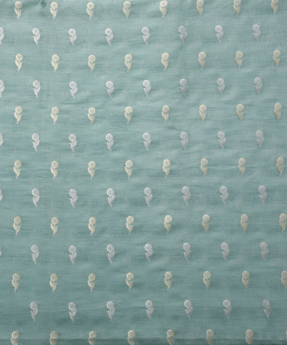 Handloom_Powder_Blue_Mulberry_Silk_Banarasi_Fabric_with_Sona_Rupa_Booti_WeaverStory_02