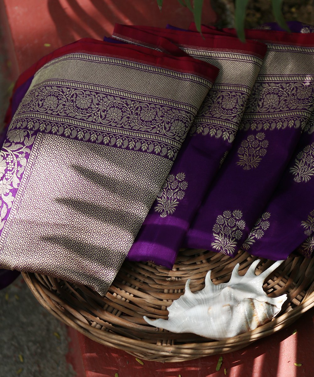 Handloom_Purple_Banarasi_Katan_Georgette_Dupatta_with_Booti_Design_WeaverStory_01