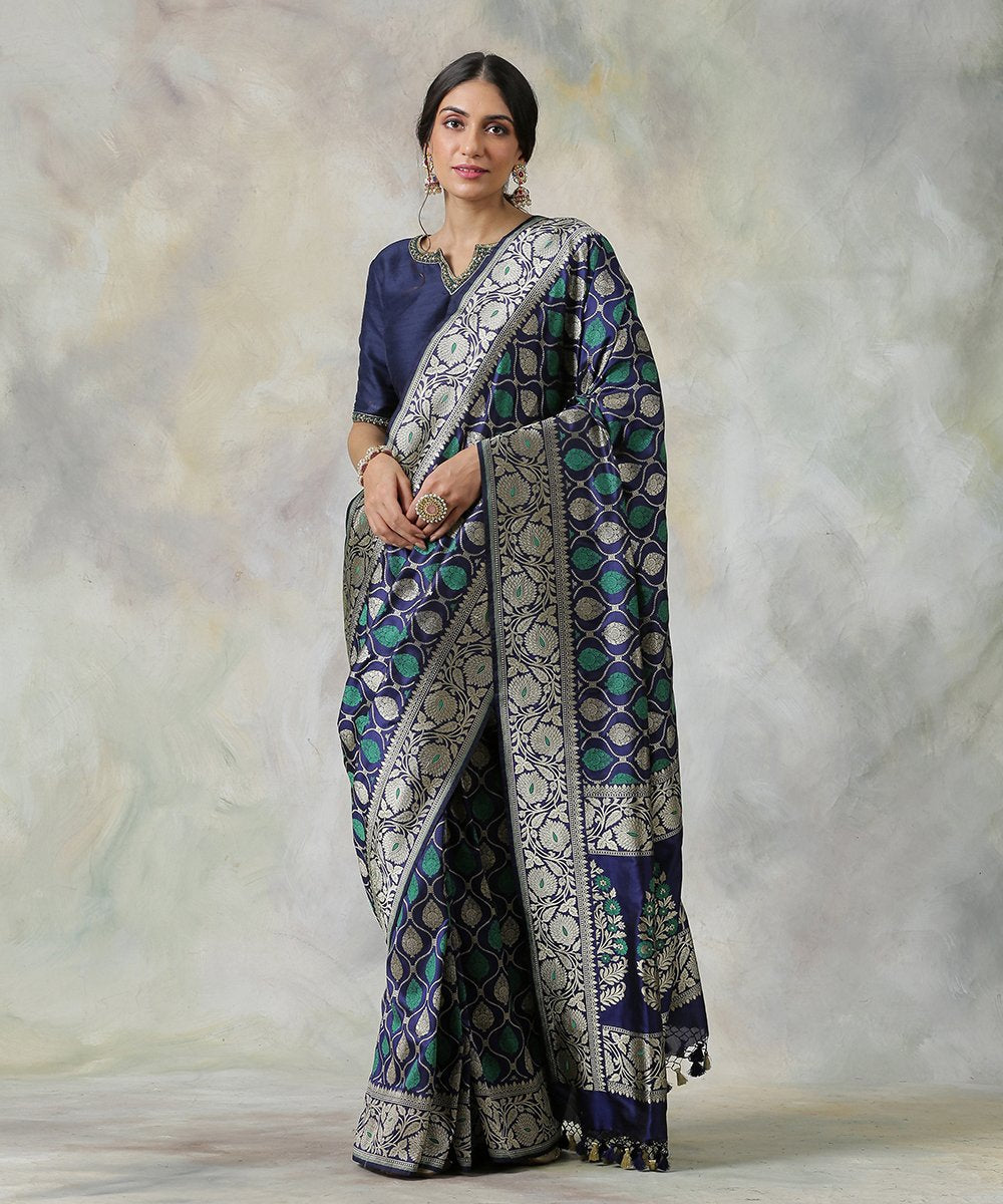 Blue_Handloom_Banarasi_Katan_Silk_Saree_with_Meenakari_Resham_WeaverStory_02