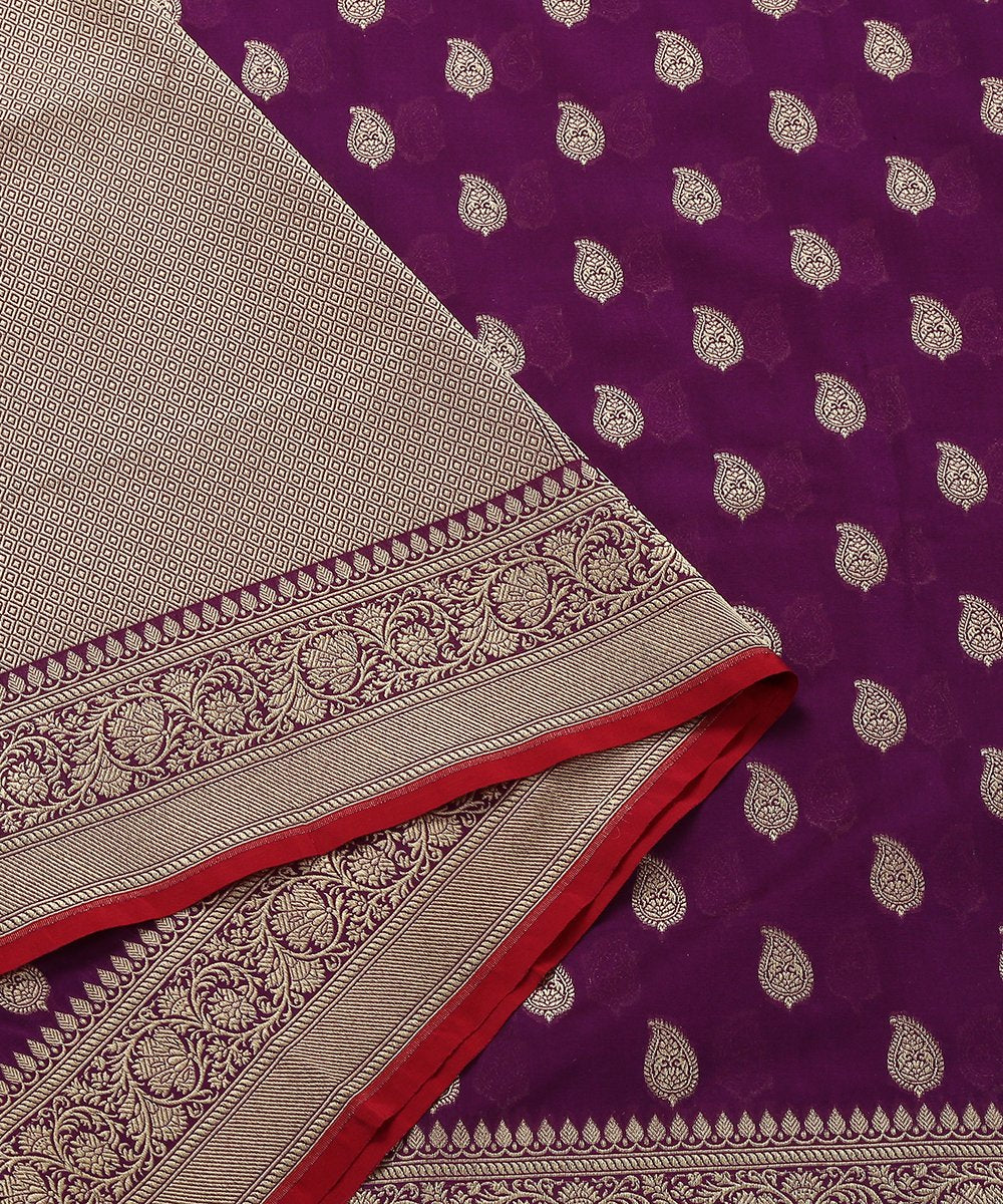 Handloom_Purple_Katan_Silk_Georgette_Banarasi_Dupatta_with_Booti_Design_WeaverStory_04