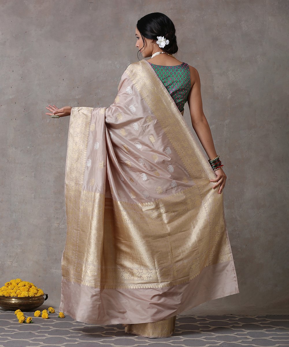 Handloom_Purple_Pure_Katan_Silk_Banarasi_Saree_with_Elephant_Boota_and_Zari_Border_WeaverStory_03