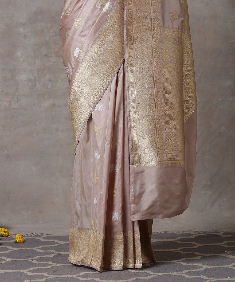 Handloom_Purple_Pure_Katan_Silk_Banarasi_Saree_with_Elephant_Boota_and_Zari_Border_WeaverStory_04