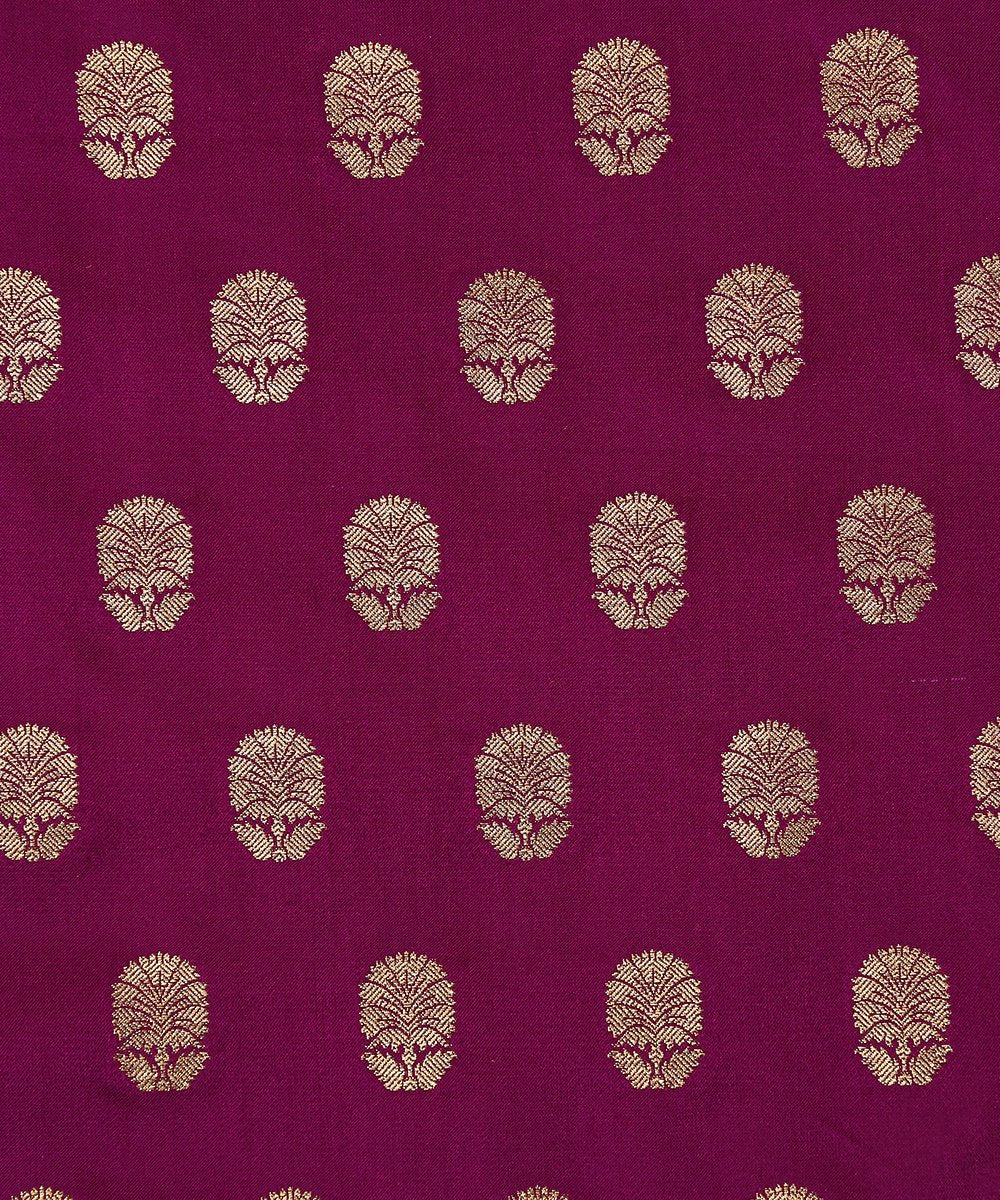 Plum_Handloom_Banarasi_Pure_Satin_Fabric_with_Bootidar_Design_WeaverStory_03