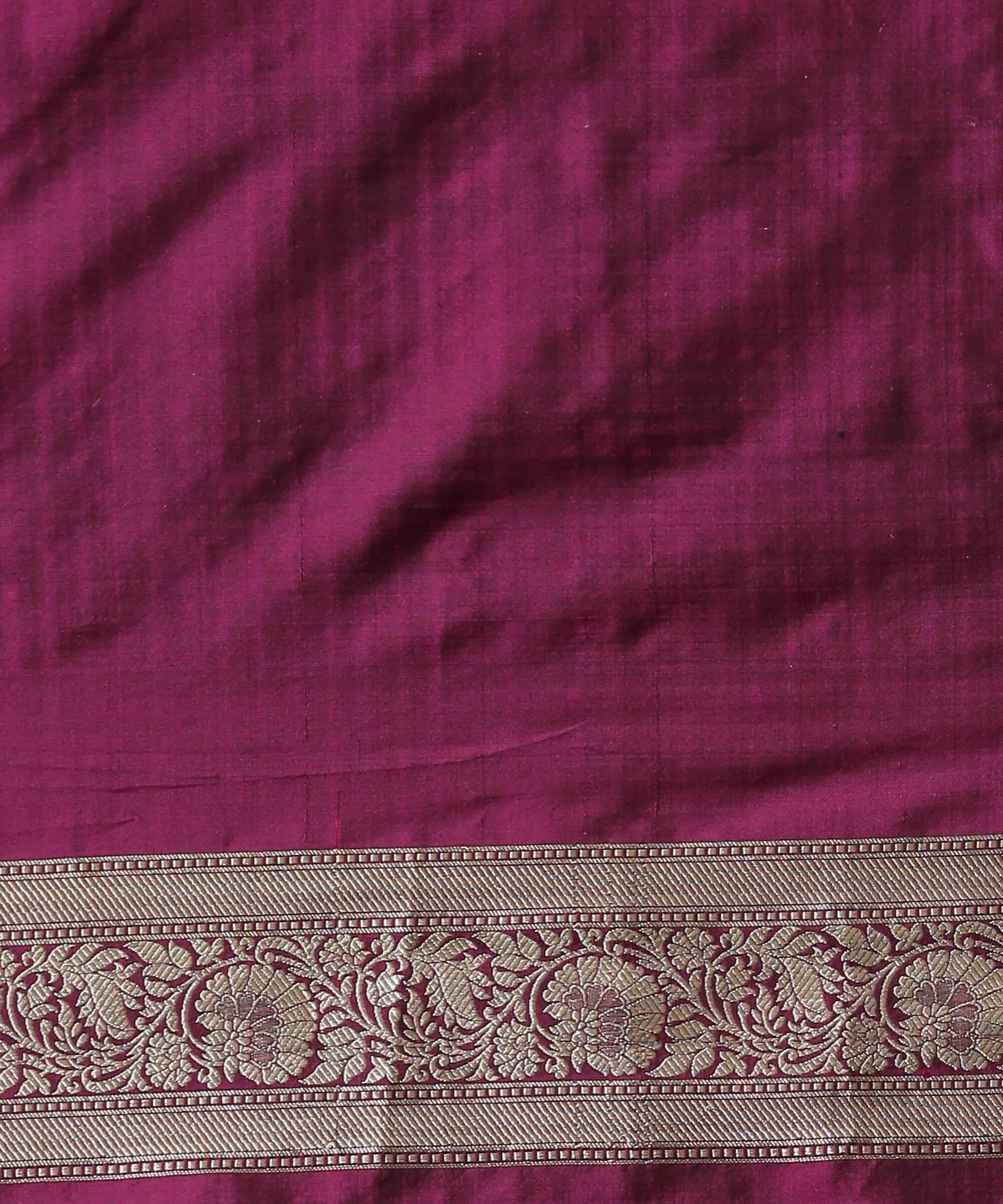 Handloom_Dark_Wine_Banarasi_Katan_Silk_Saree_with_a_Broad_Border_WeaverStory_05