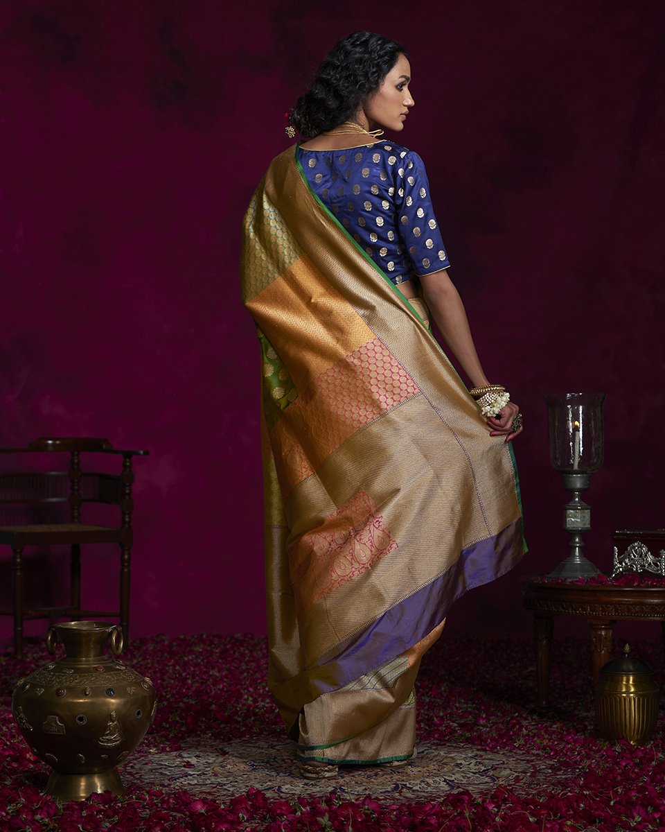 Handloom_Pure_Katan_Silk_Banarasi_Rangkaat_Saree_WeaverStory_03