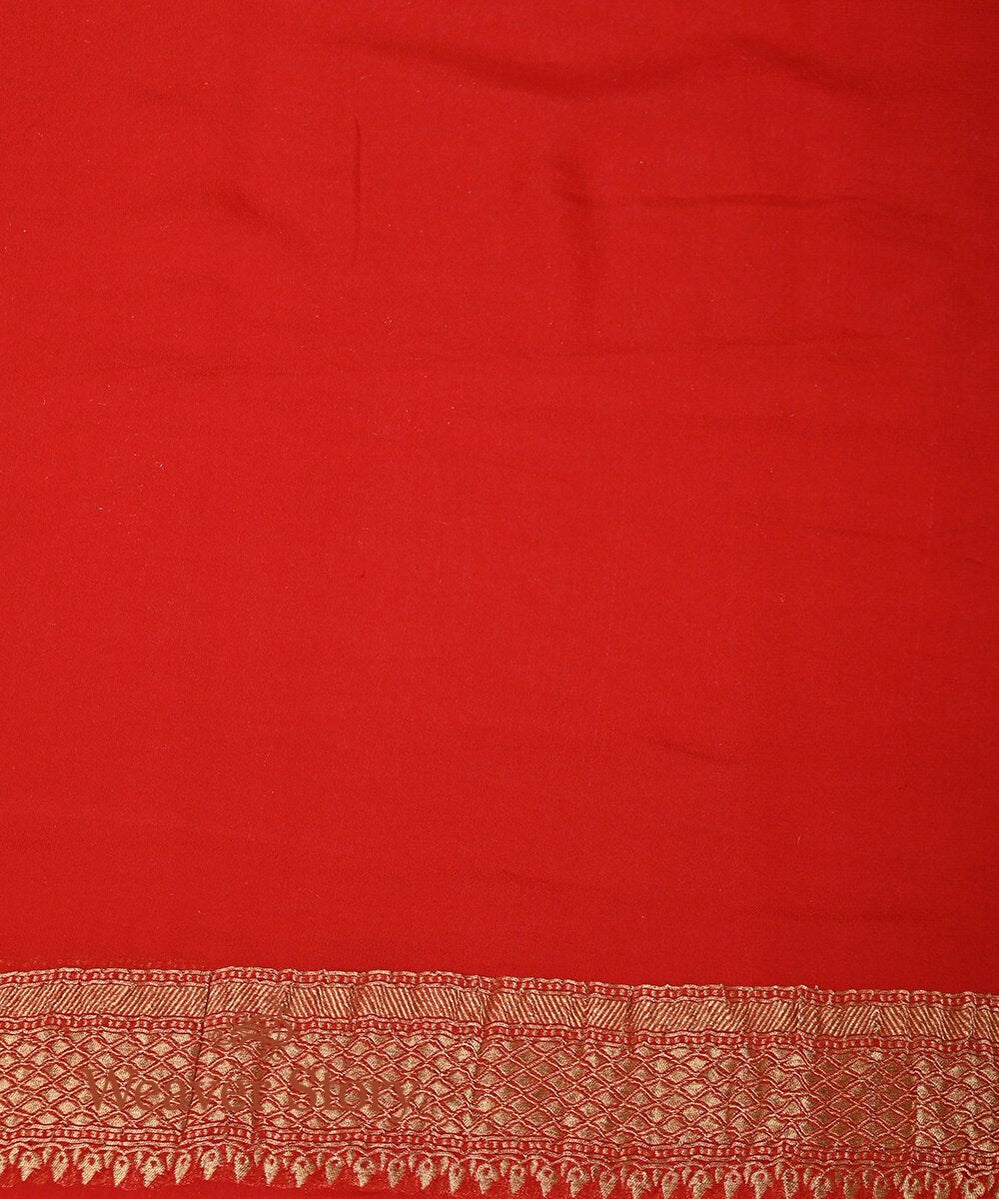 Handloom_Red_Banarasi_Georgette_Woven_Saree_with_Gold_and_Silver_Zari_Jaal_WeaverStory_05