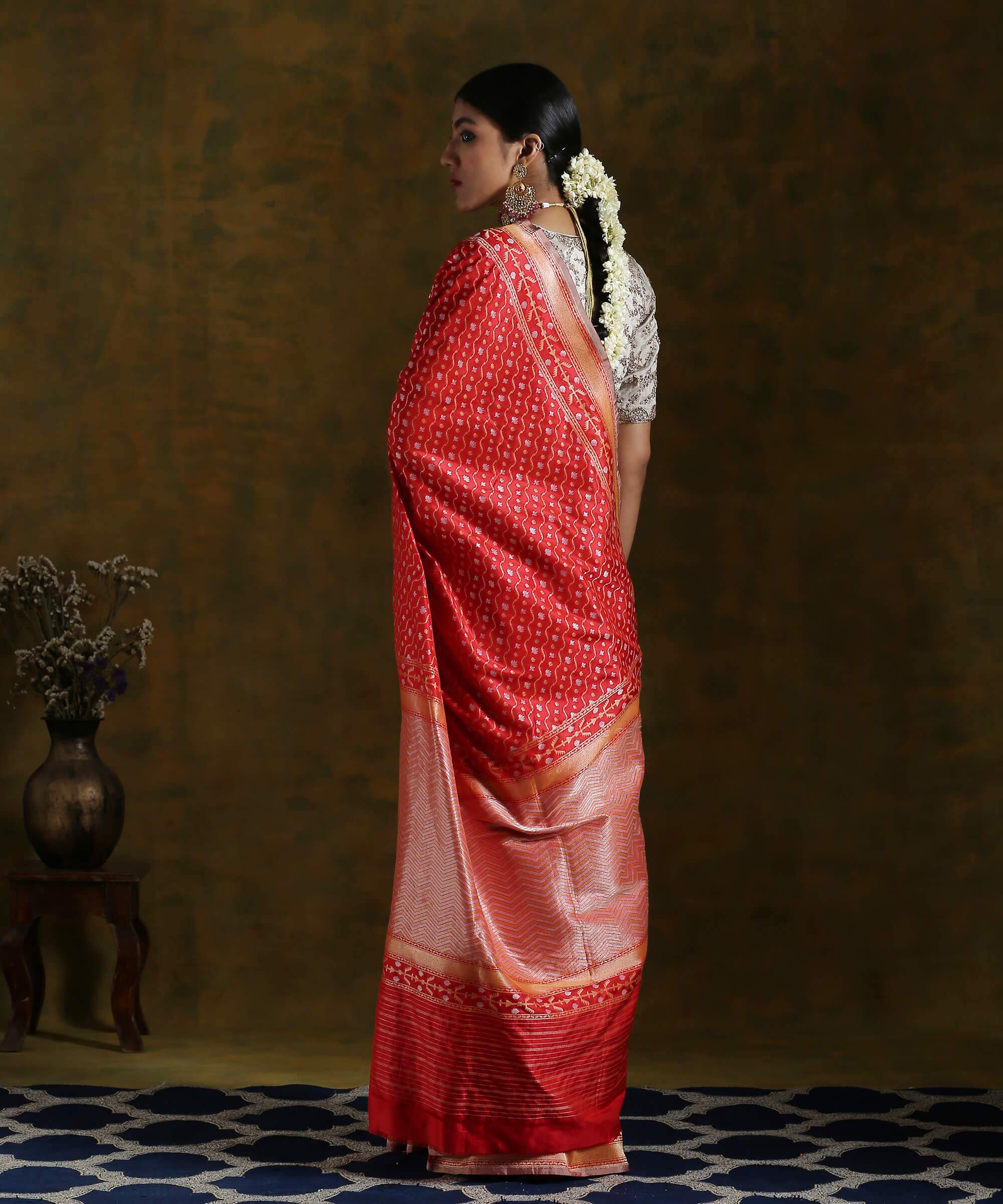 Handloom_Red_Banarasi_Katan_Silk_Saree_with_Cutwork_Jamdani_Weaving_WeaverStory_03