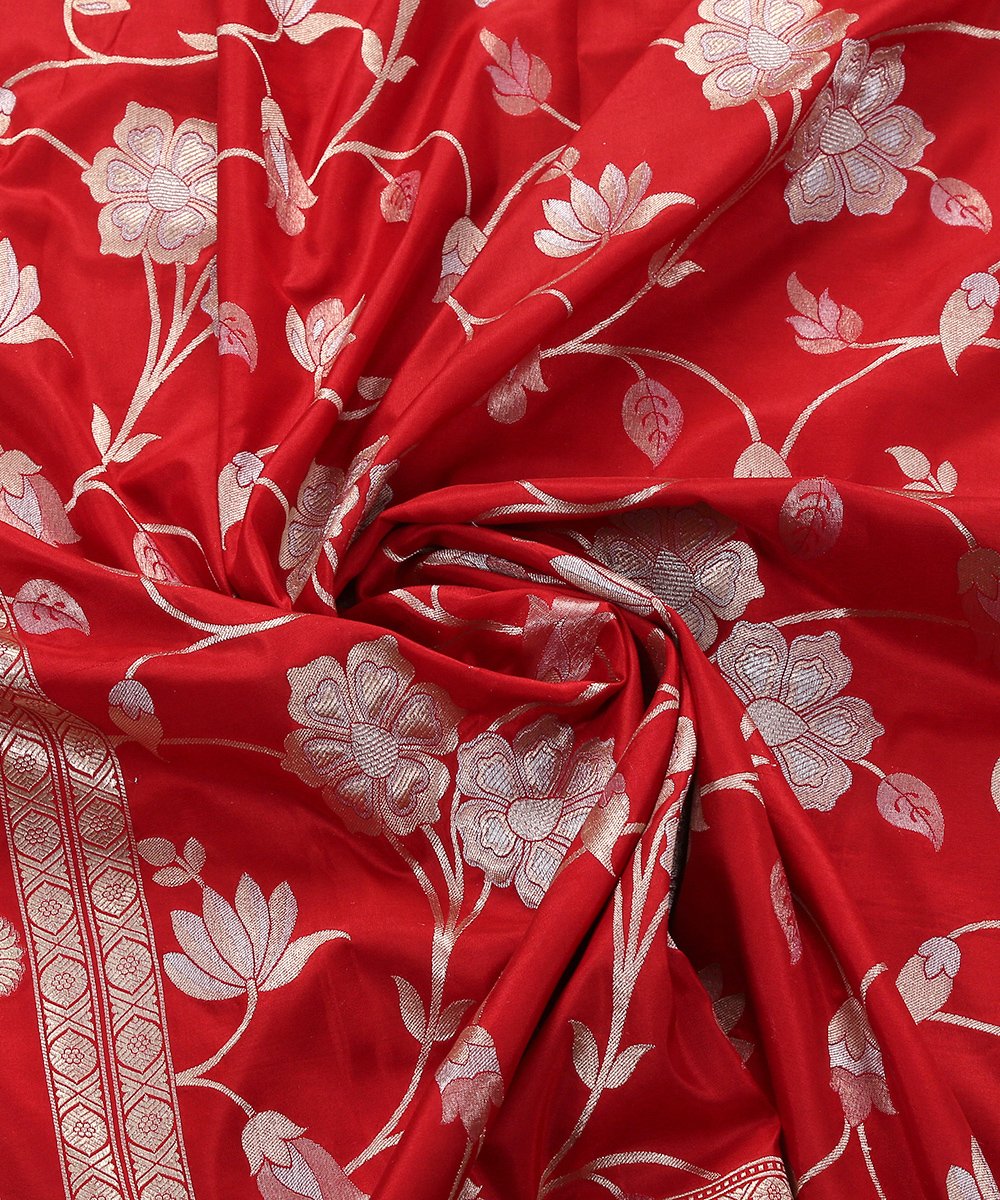 Handloom_Red_Katan_Silk_Banarasi_Dupatta_with_Cutwork_Jaal_WeaverStory_06