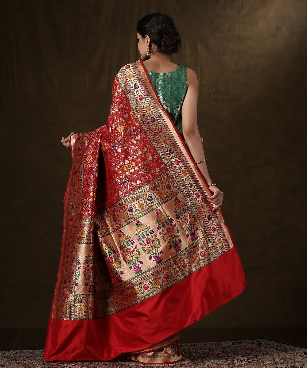 Handloom_Red_Katan_Silk_Banarasi_Patola_Saree_with_Meenakari_Design_WeaverStory_03