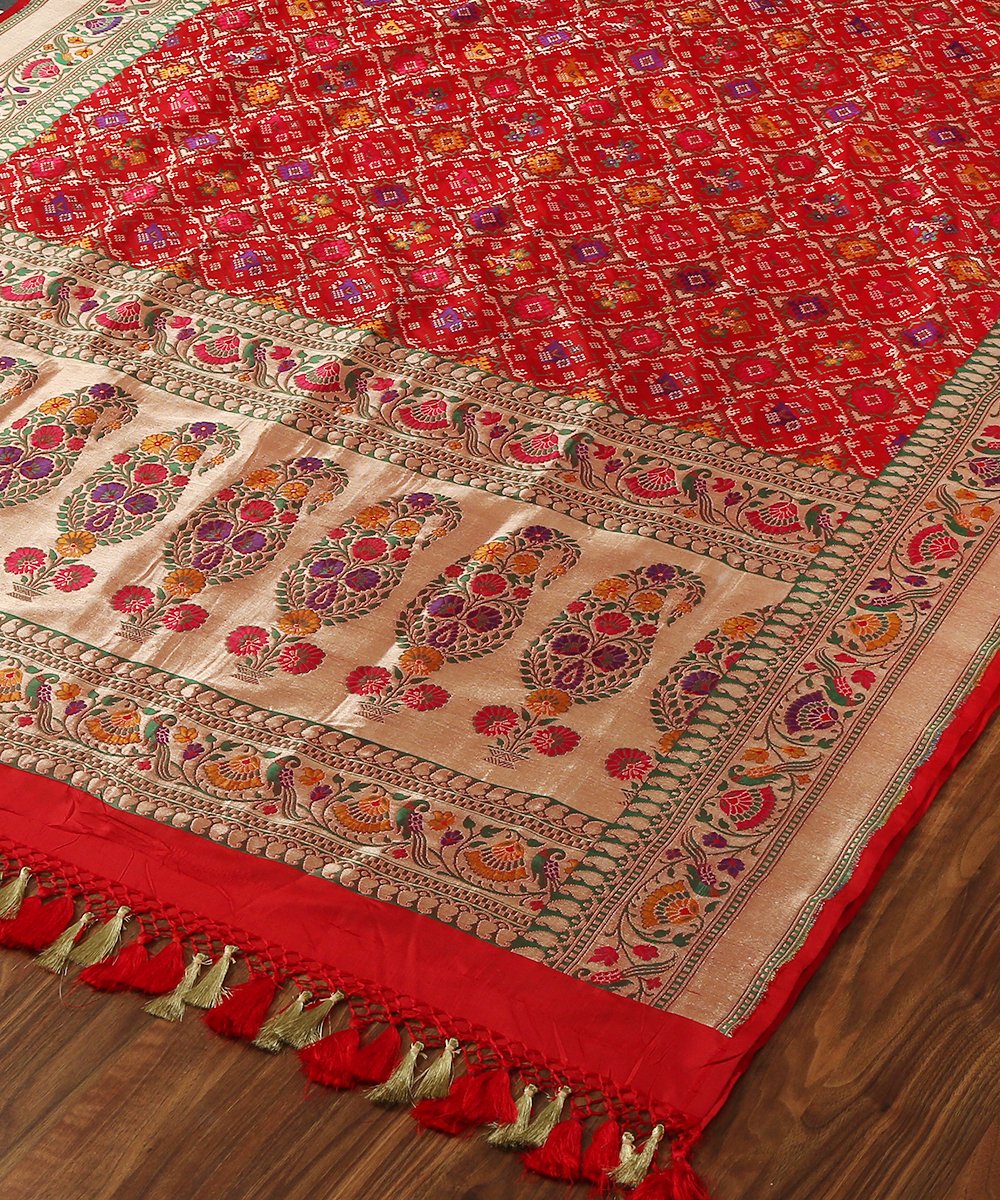 Handloom_Red_Meenakari_Patola_Dupatta_WeaverStory_03