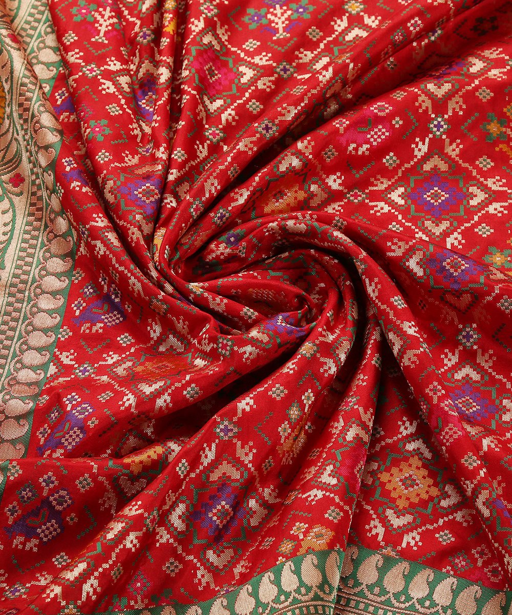 Handloom_Red_Meenakari_Patola_Dupatta_WeaverStory_05