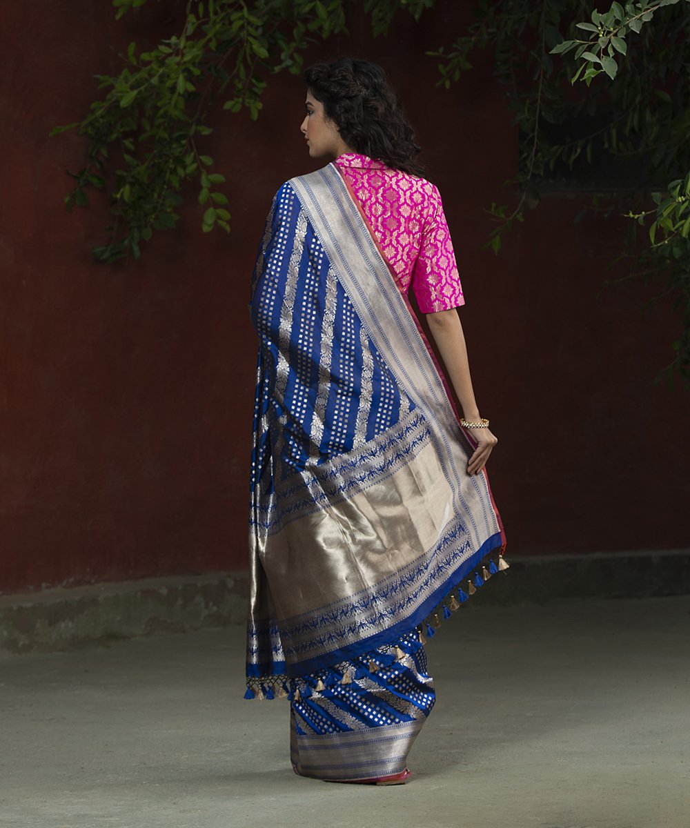 Handloom_Royal_Blue_Katan_Silk_Banarasi_Saree_with_Aada_Jangla_Design_WeaverStory_03