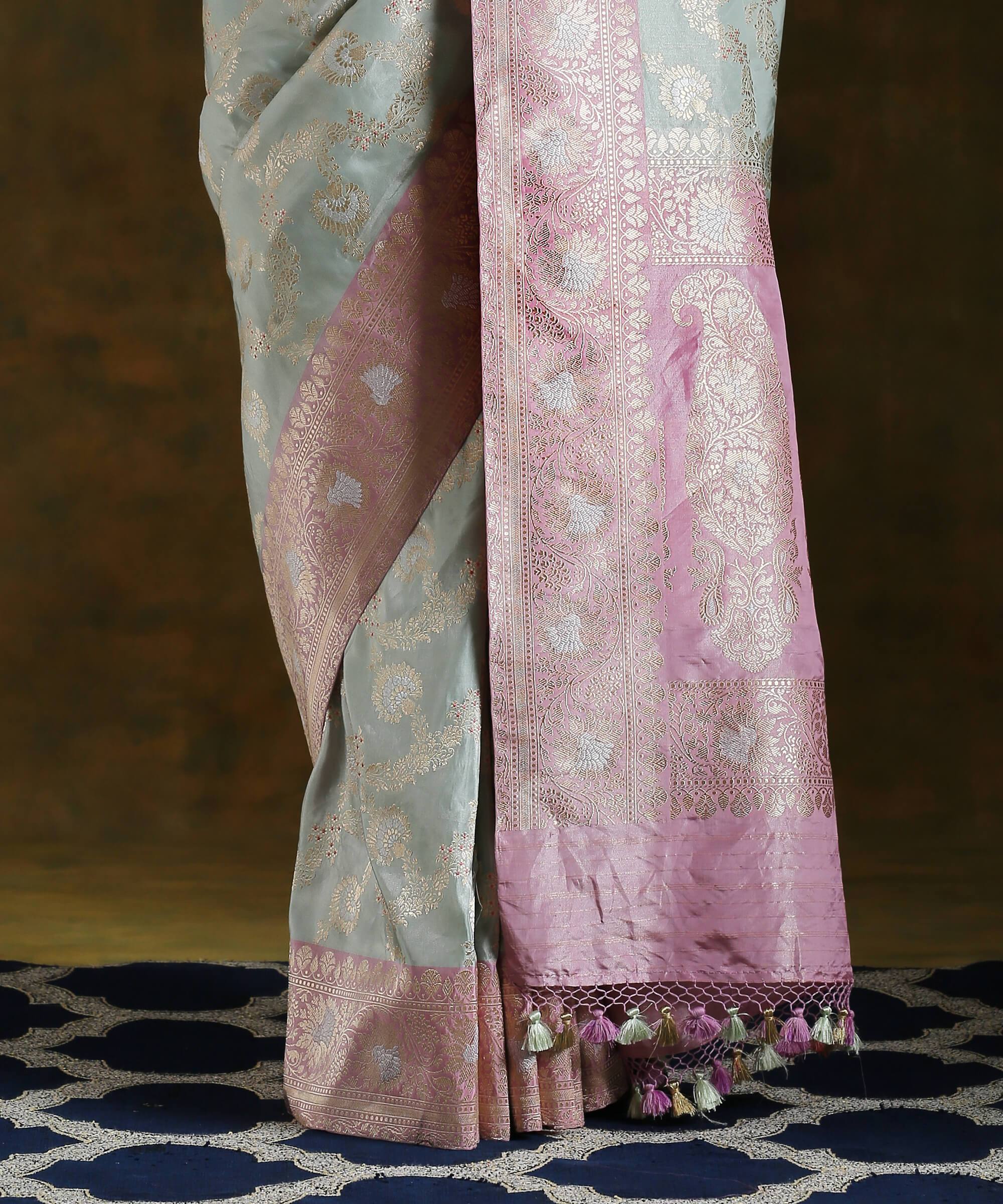 Handloom_Sea_Green_and_Mauve_Silk_Tissue_Banarasi_Jangla_Saree_with_Meenakari_WeaverStory_04