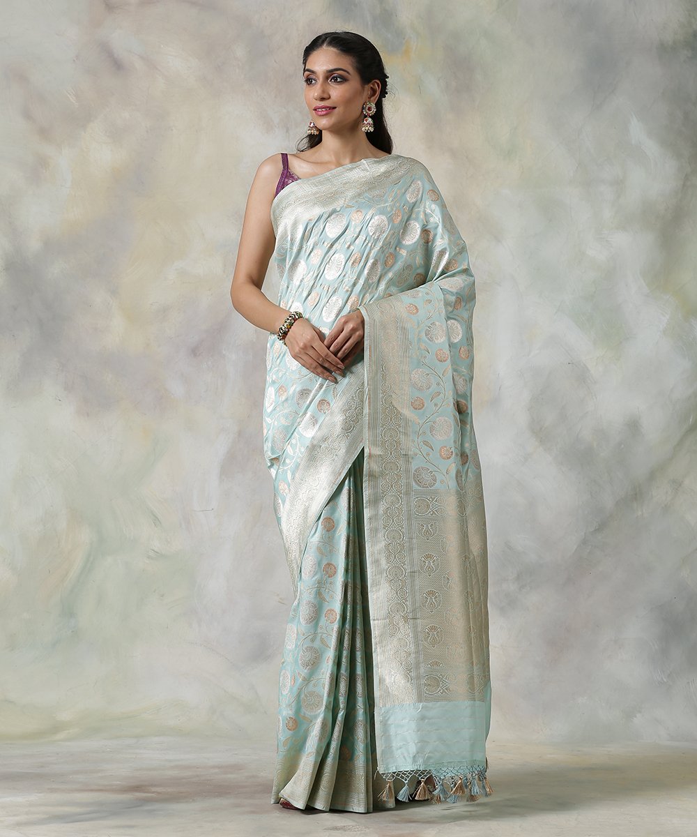 Handloom_Sea_Green_Katan_Silk_Banarasi_Saree_with_Copper_and_Gold_Zari_WeaverStory_02