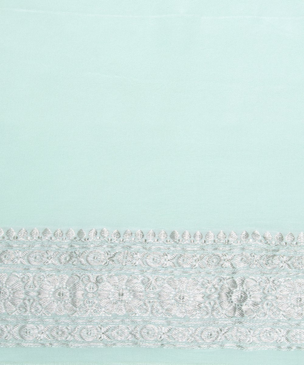 Handloom_Sea_Green_Georgette_Kadhwa_Banarasi_Saree_with_Booti_WeaverStory_05