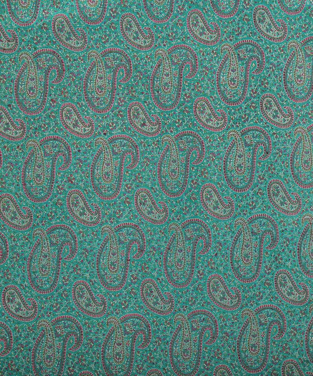 Handloom_Teal_Zari_Brocade_Banarasi_Fabric_in_Pure_Katan_Silk_WeaverStory_03