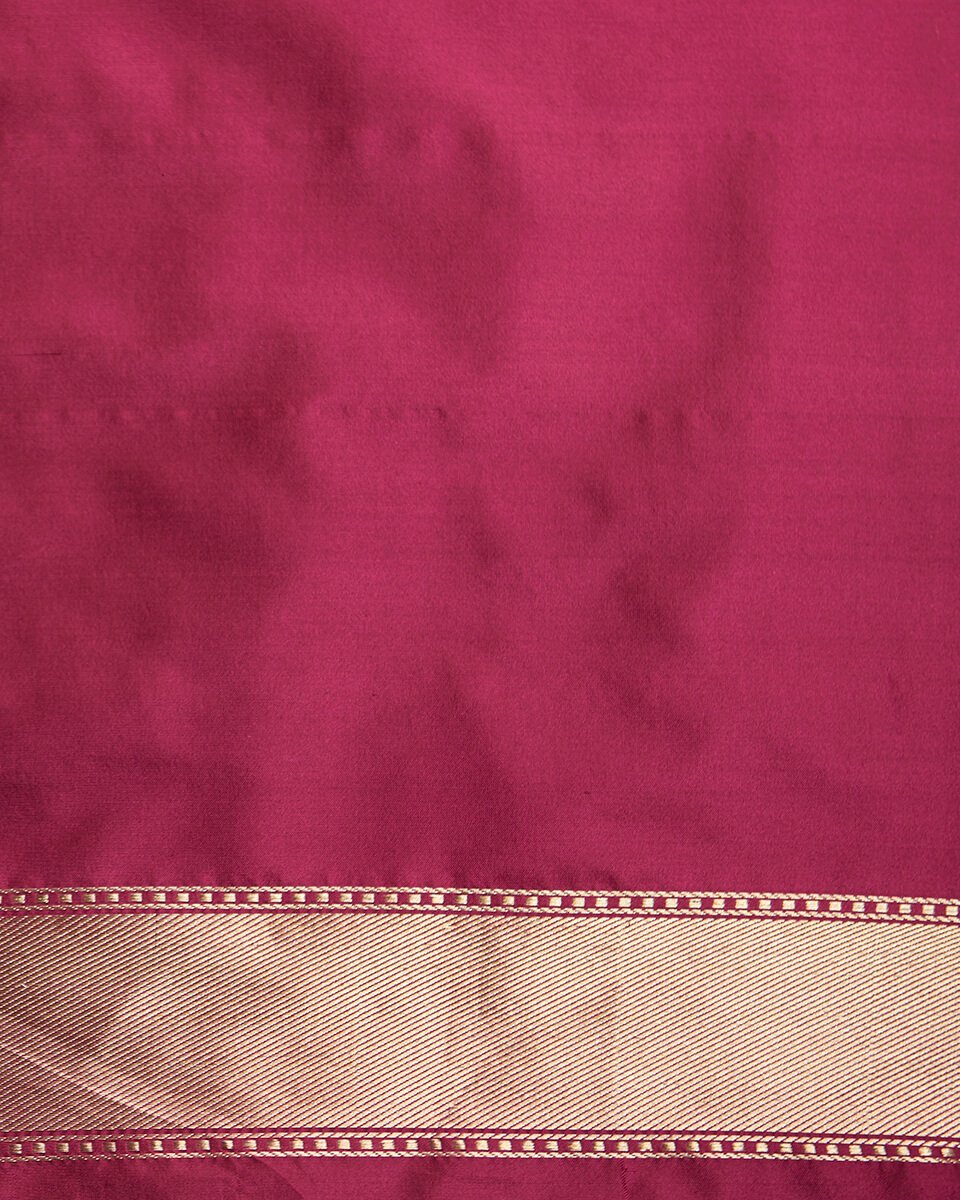 Handloom_Wine_Red_Kimkhab_Shikargah_Saree_with_a_Mustard_Selvedge_WeaverStory_05