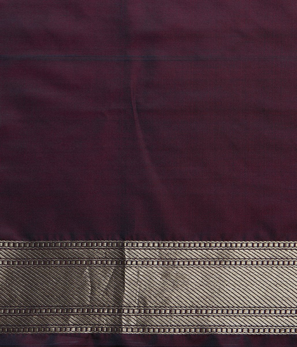 Handloom_Wine_Pure_Katan_Silk_Jamawar_Tanchoi_Banarasi_Saree_with_Peacock_Motifs_WeaverStory_05
