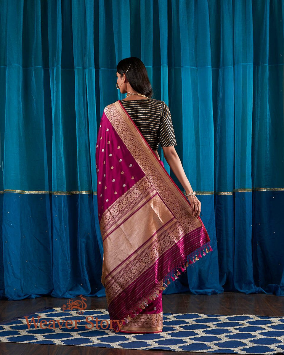 Handloom_Purple_Kadhwa_Booti_Saree_Banarasi_Katan_Silk_Saree_WeaverStory_03