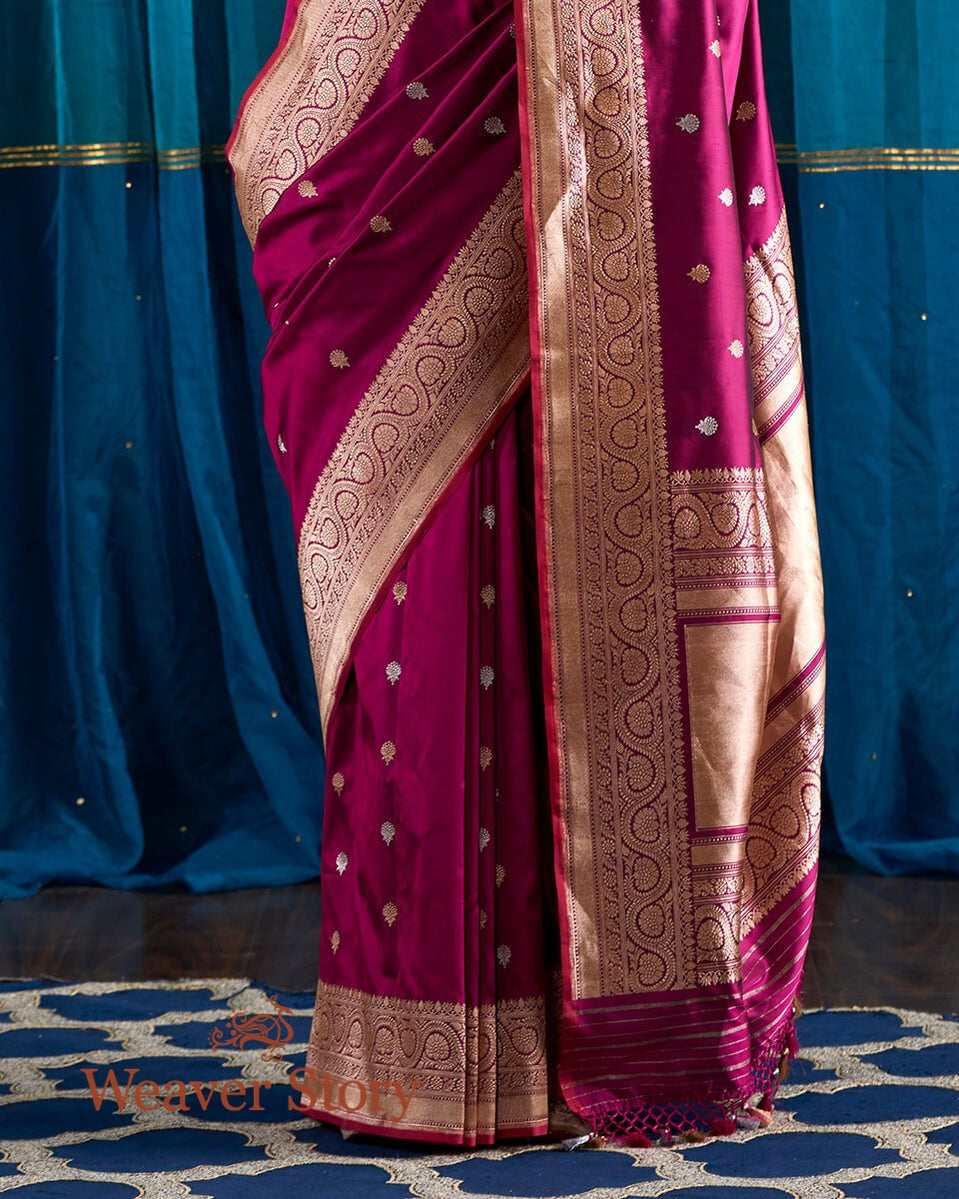 Handloom_Purple_Kadhwa_Booti_Saree_Banarasi_Katan_Silk_Saree_WeaverStory_04