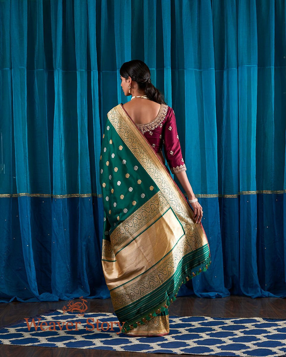 Emerald_Green_Katan_Silk_Handloom_Banarasi_Saree_WeaverStory_03