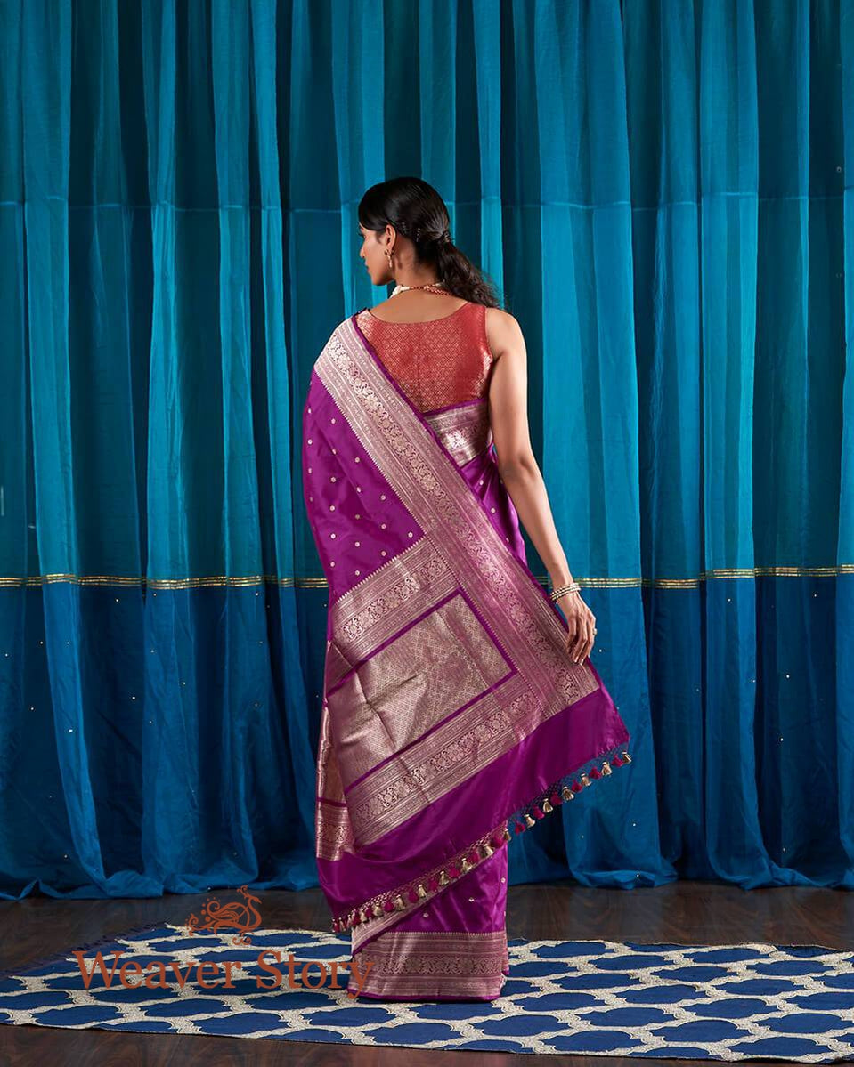 Royal_Purple_Katan_Silk_Banarasi_Handloom_Saree_with_Kadhwa_Booti_WeaverStory_03