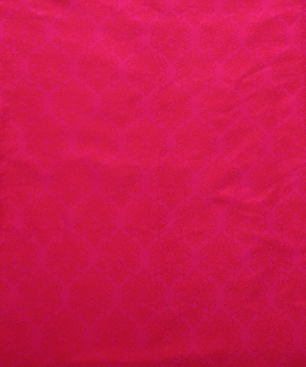 Hot_Pink_Handloom_Reshmi_Pure_Katan_Silk_Tanchoi_Fabric_WeaverStory_02