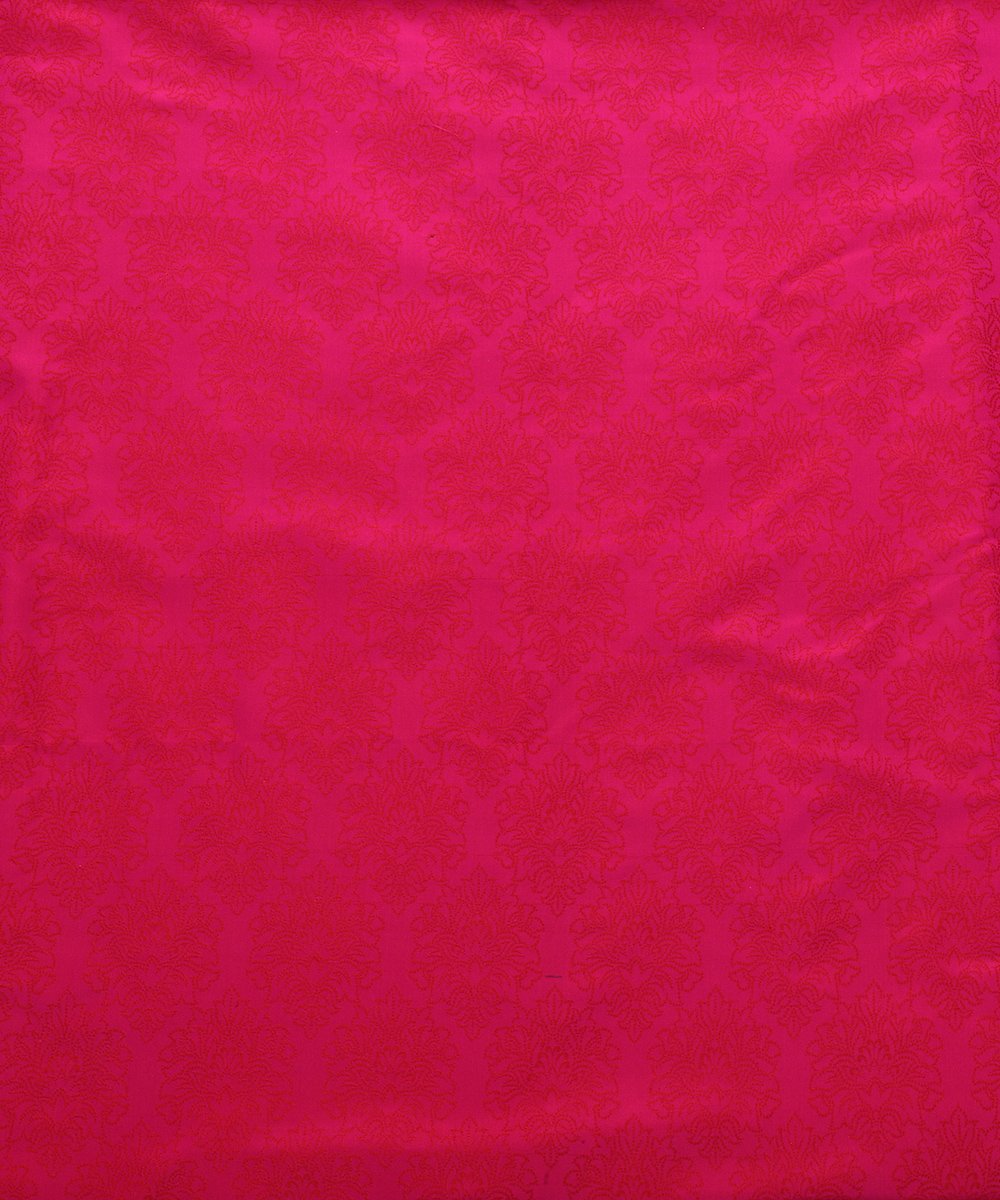 Hot_Pink_Handloom_Reshmi_Pure_Katan_Silk_Tanchoi_Fabric_WeaverStory_03