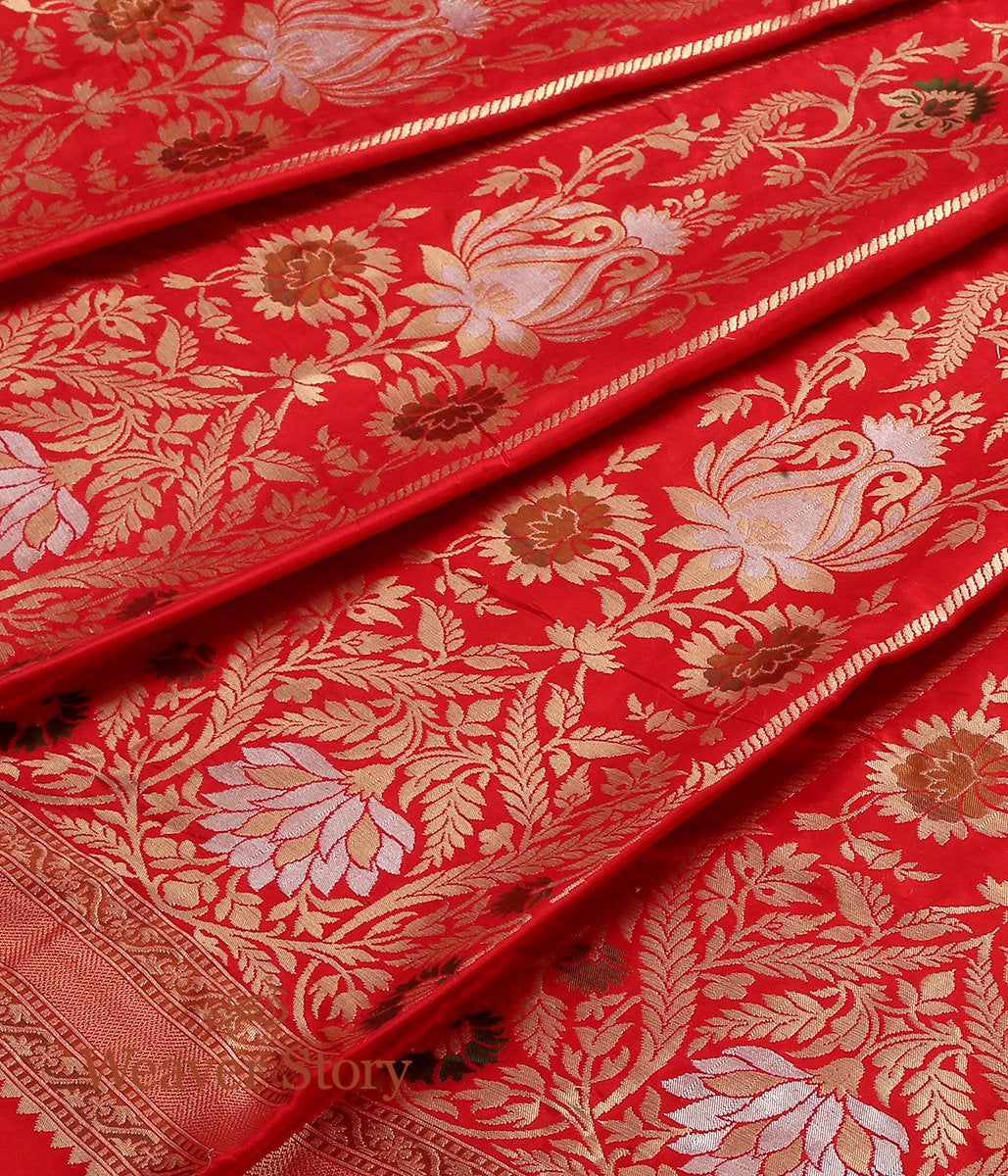 Red_Handloom_Katan_Silk_Banarasi_Lehenga_with_Meenakari_WeaverStory_03