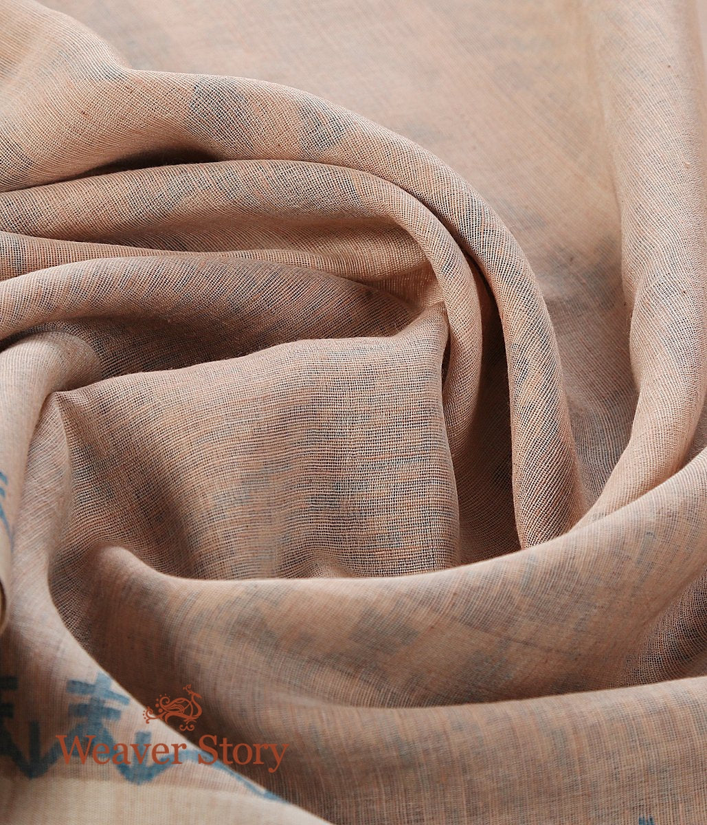 Beige_Hand_Spun_and_Hand_Woven_Cotton_Jamdani_Saree_with_Natural_Indigo_and_Black_Thread_Weave_WeaverStory_05