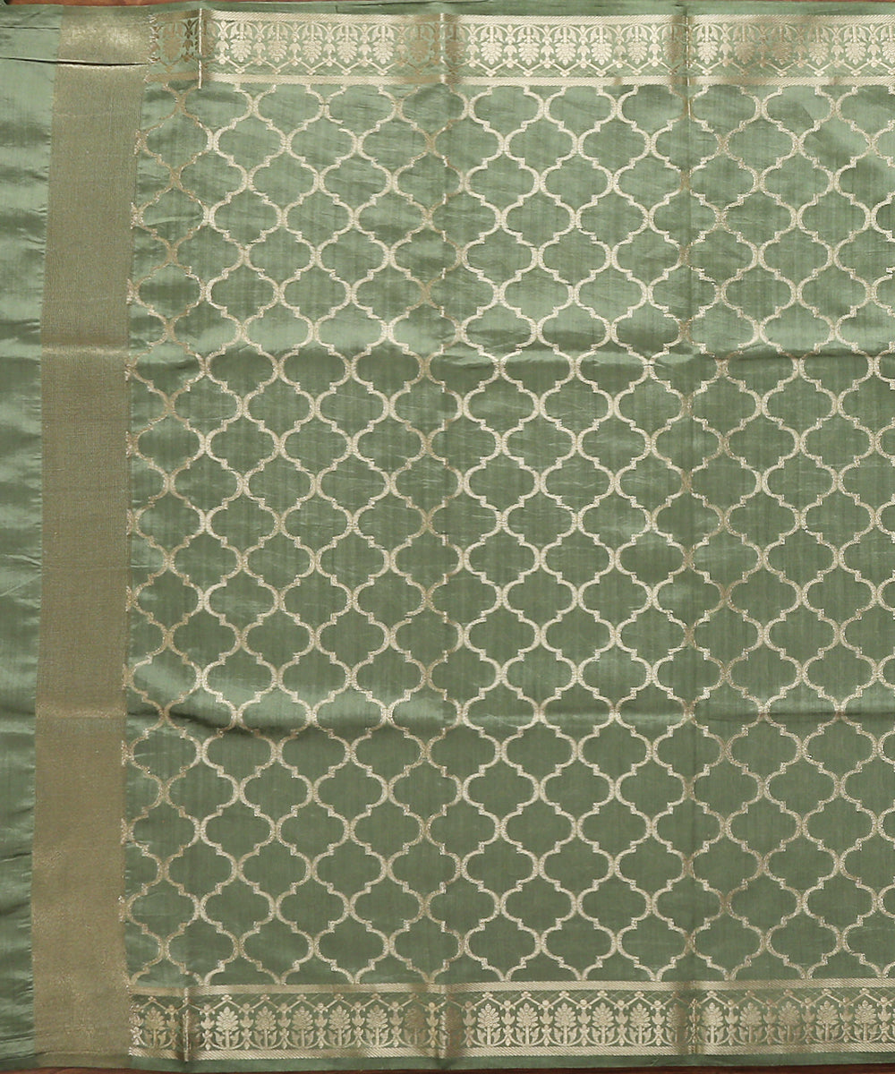 Green_Silk_Handloom_Banarasi_Dupatta_with_Bootidar_Design_WeaverStory_02