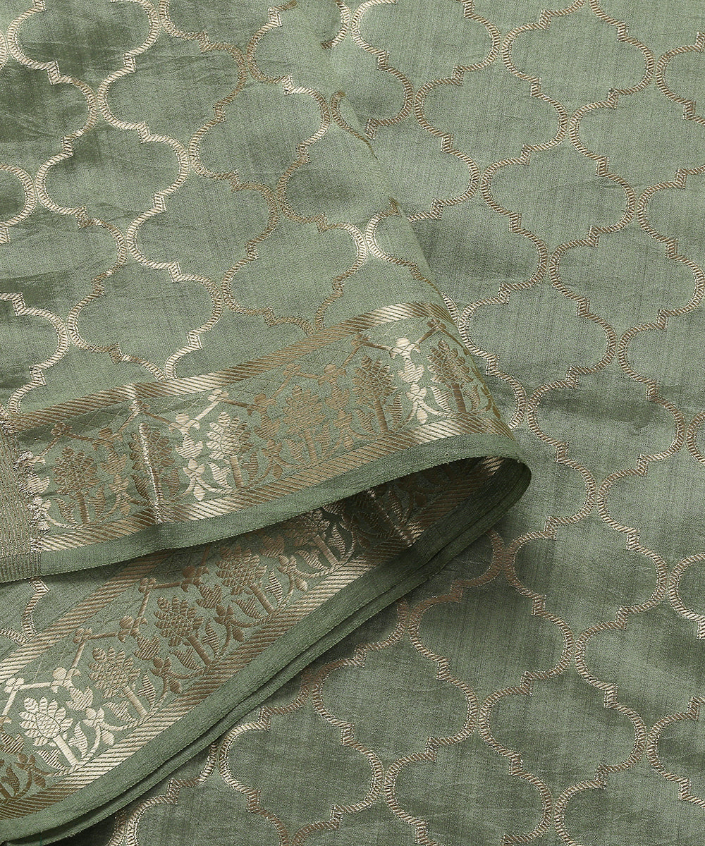 Green_Silk_Handloom_Banarasi_Dupatta_with_Bootidar_Design_WeaverStory_04