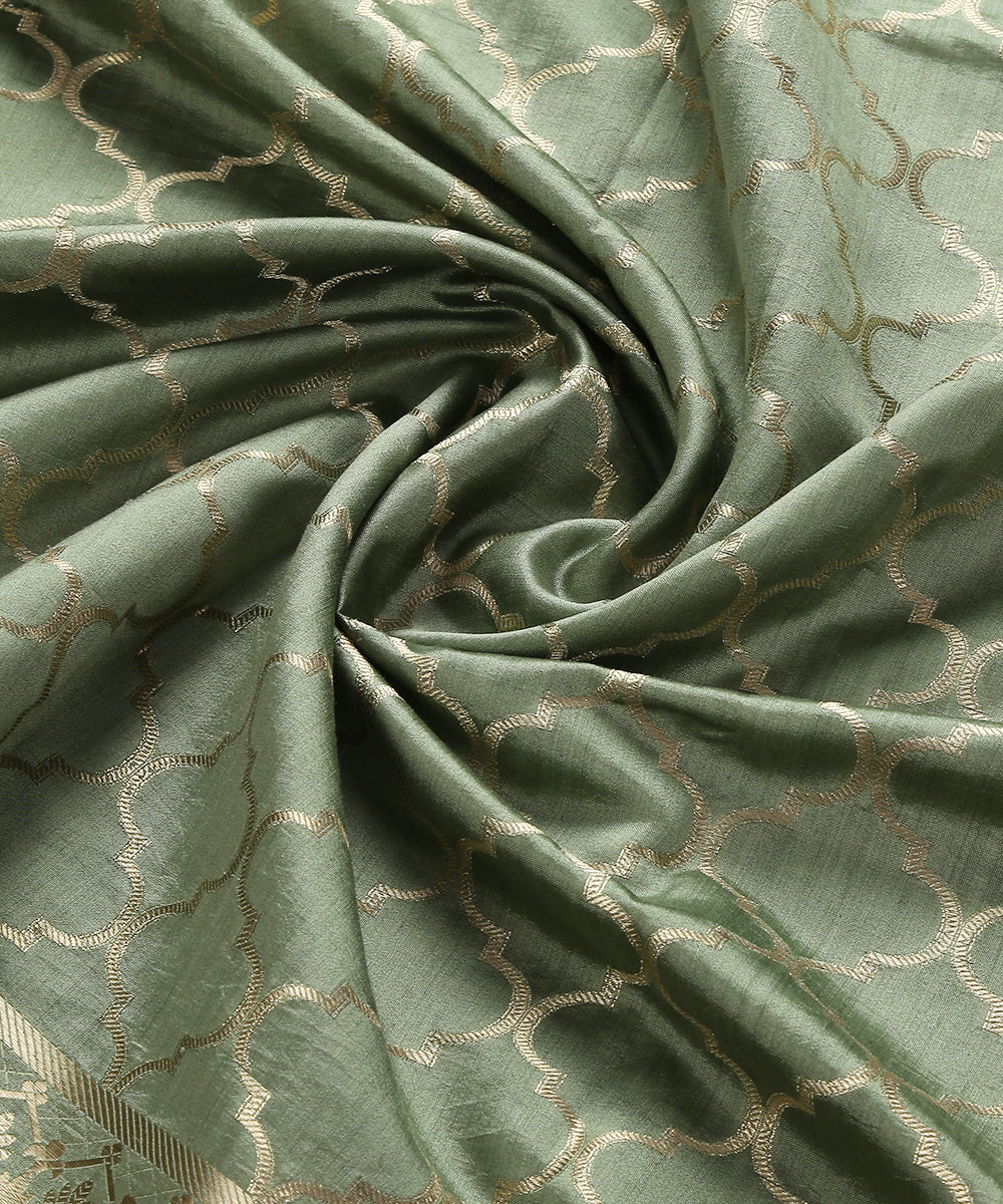 Green_Silk_Handloom_Banarasi_Dupatta_with_Bootidar_Design_WeaverStory_05