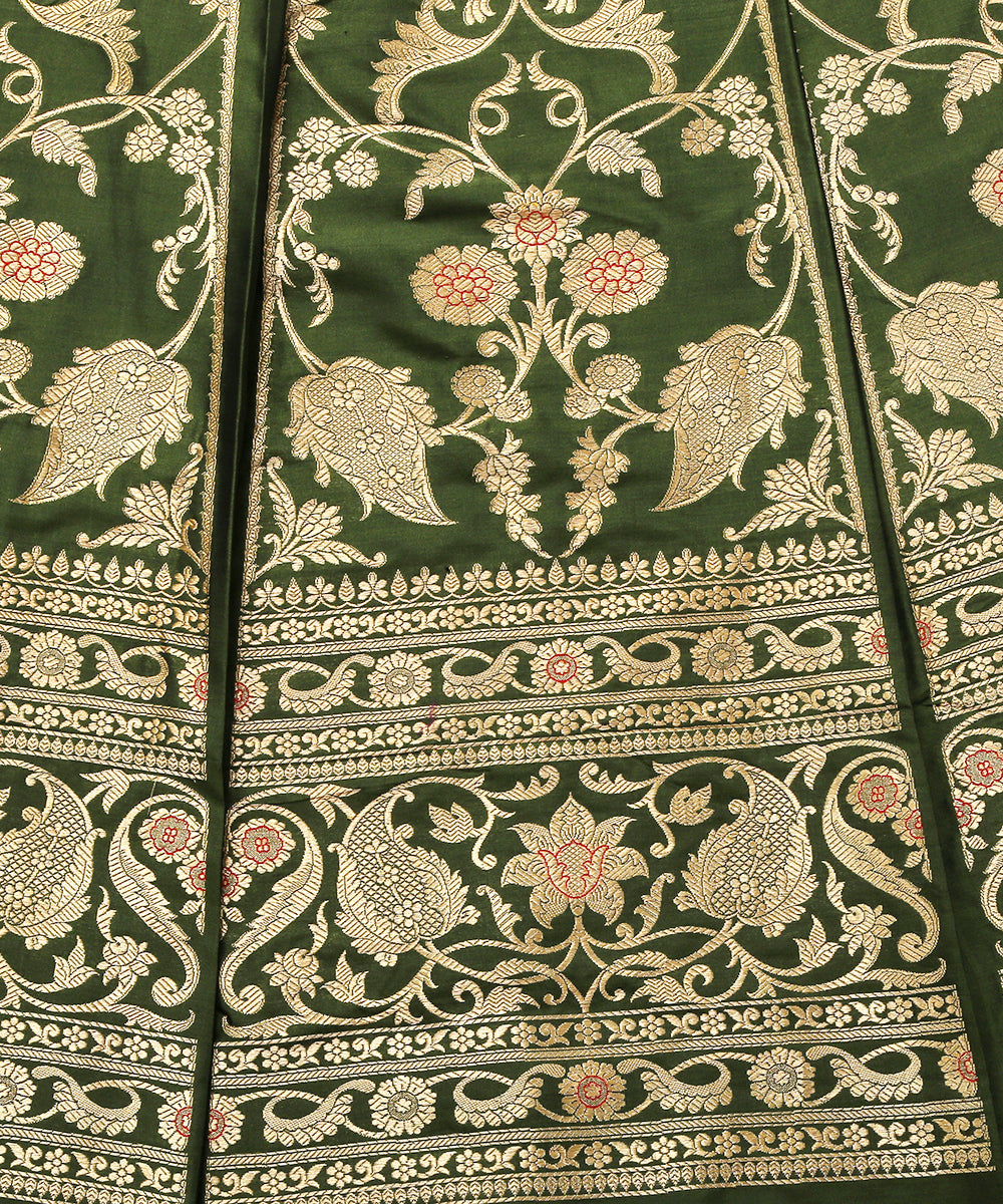 Handloom_Bottle_Green_Banarasi_Katan_Silk_Lehenga_with_Meenakari_WeaverStory_03
