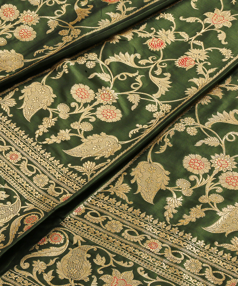 Handloom_Bottle_Green_Banarasi_Katan_Silk_Lehenga_with_Meenakari_WeaverStory_05