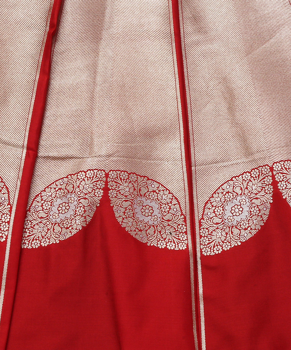 Handloom_Red_Banarasi_Katan_Silk_Lehenga_with_Broad_Border_WeaverStory_04